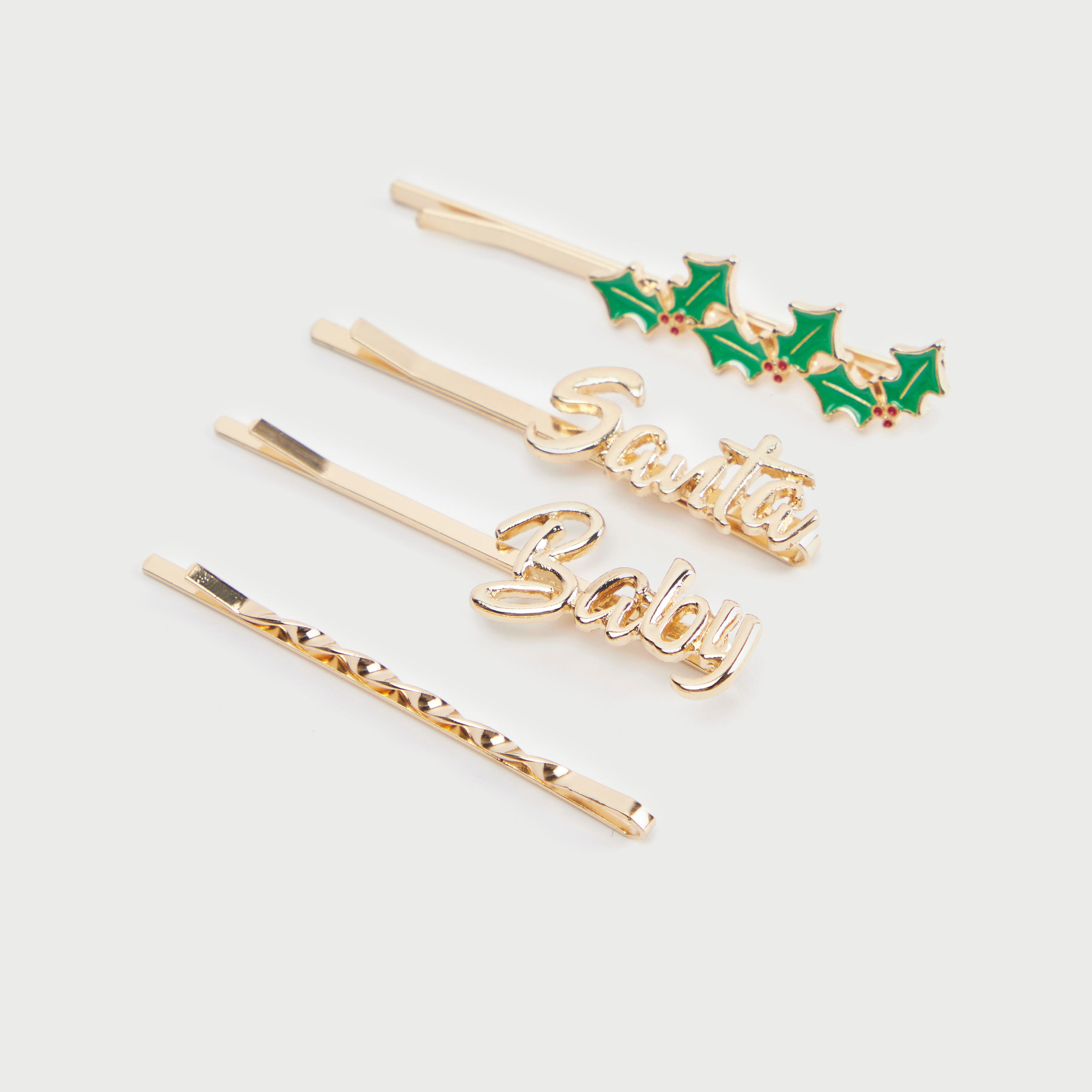 دبابيس شعر متنوعة - طقم من 4 قطع-women-hairaccessories-image-1