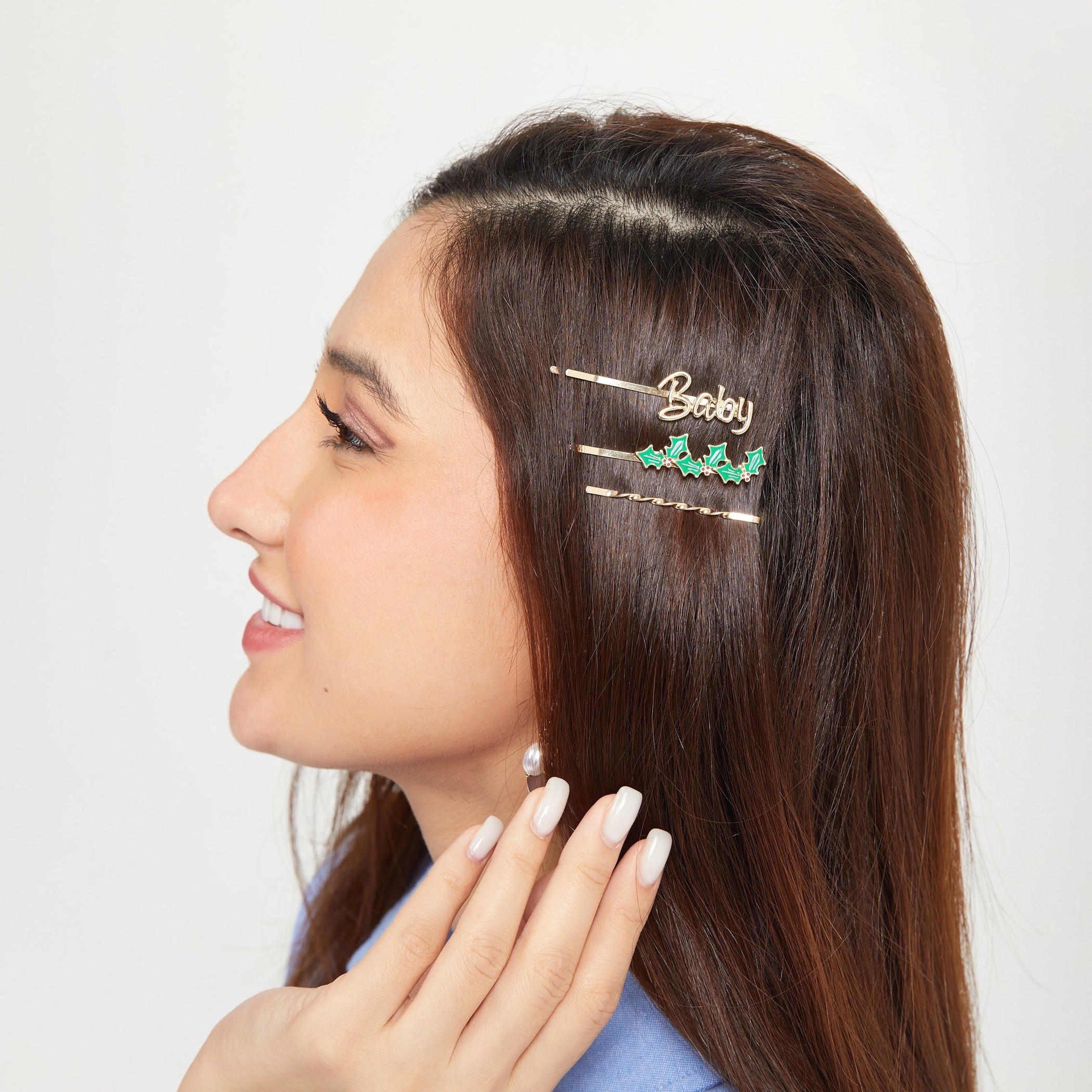 دبابيس شعر متنوعة - طقم من 4 قطع-women-hairaccessories-image-2