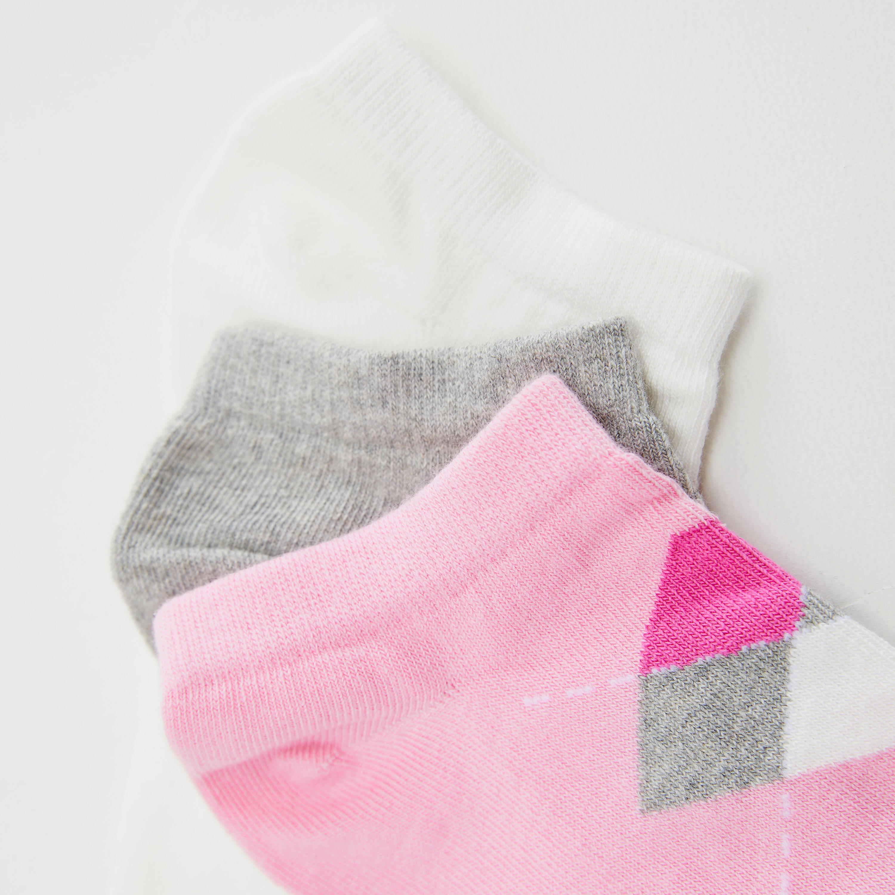 جوارب بطول الكاحل وطبعات - طقم من 3 قطع-women-socksandstockings-image-2