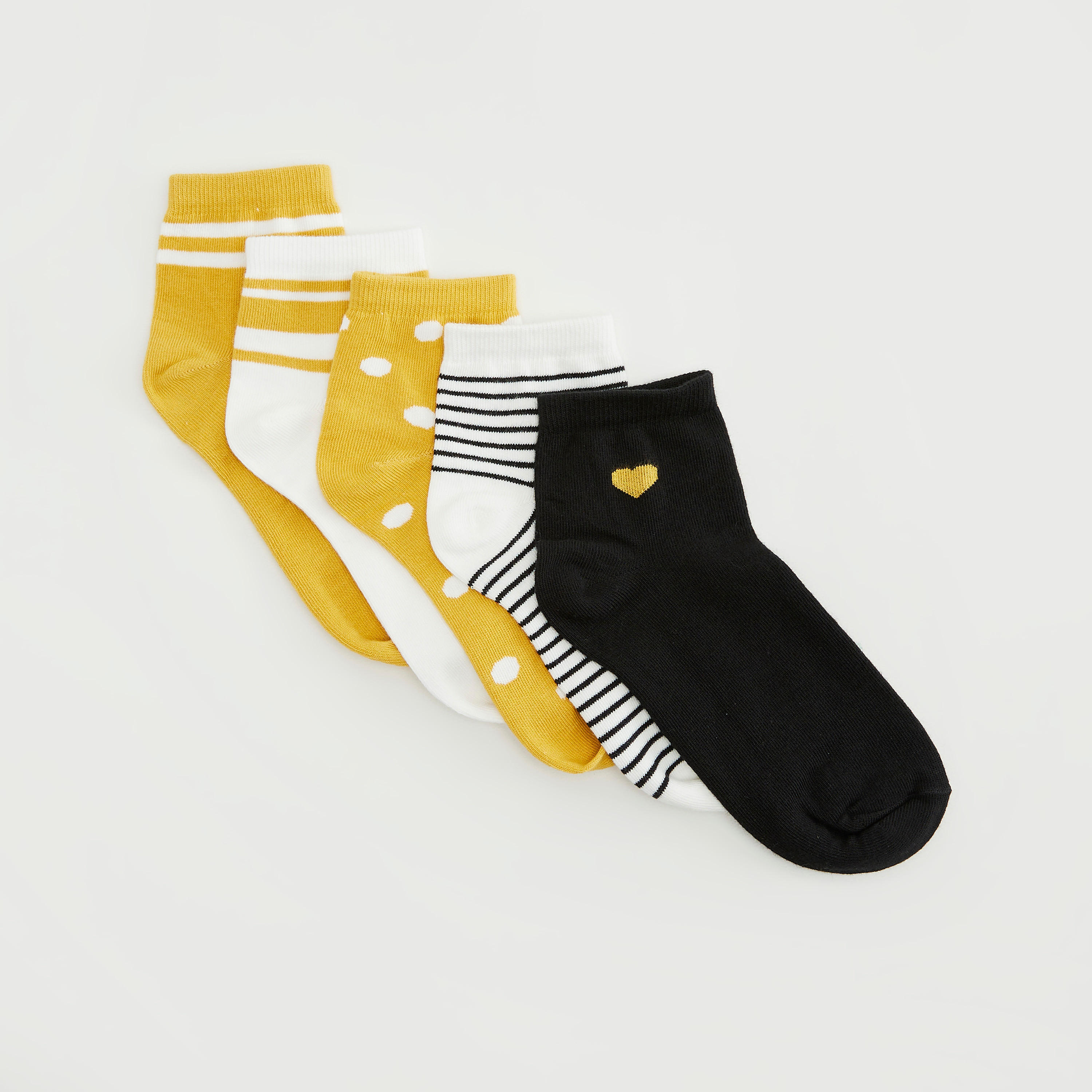 جوارب مطرّزة بطول الكاحل - طقم من 5-women-socksandstockings-image-2