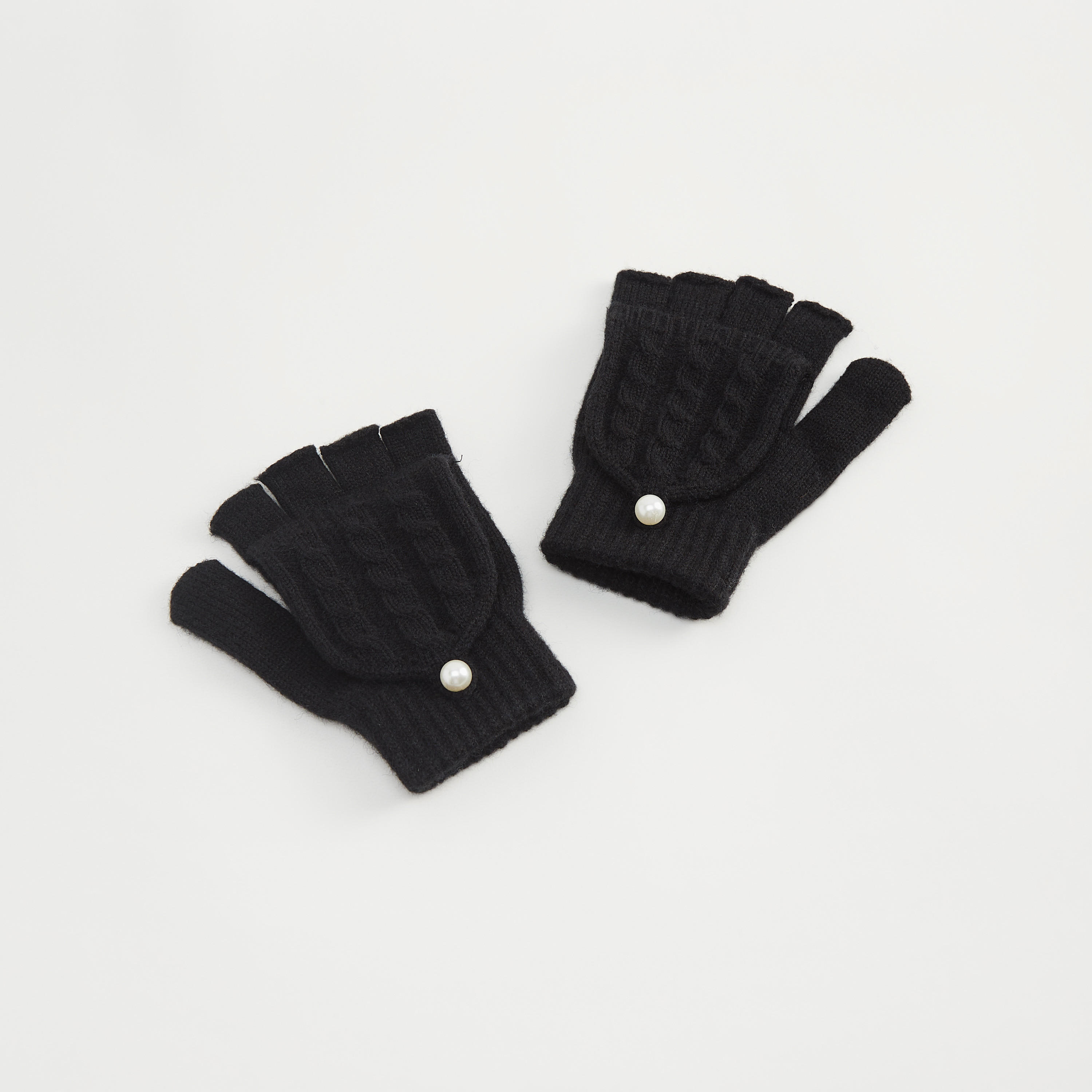 قفازات منسوجة بارزة الملمس بزينة لؤلؤ-women-clothingaccessories-gloves-image-6