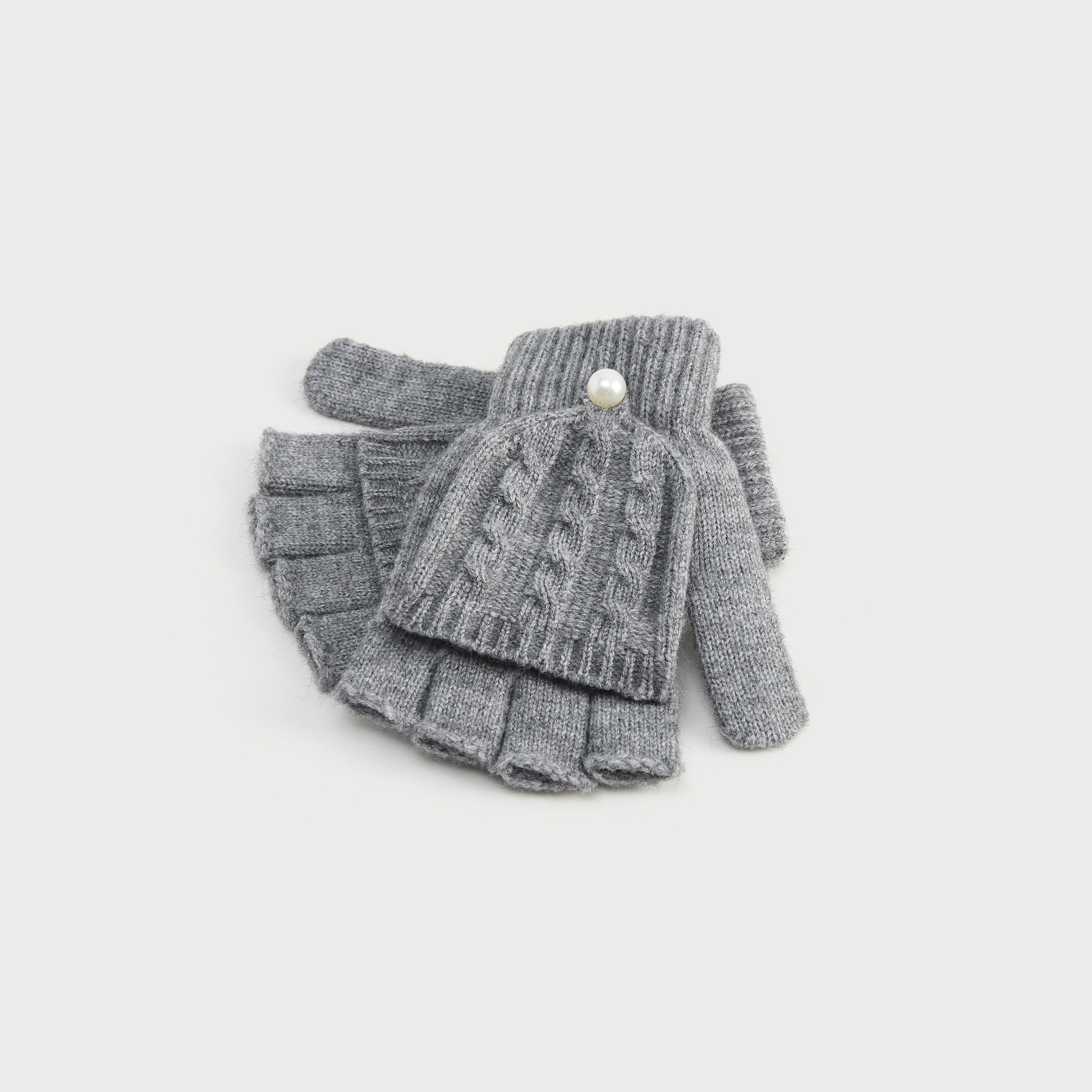 Textured Fold Over Gloves with Pearl Accent-women-clothingaccessories-gloves-image-3