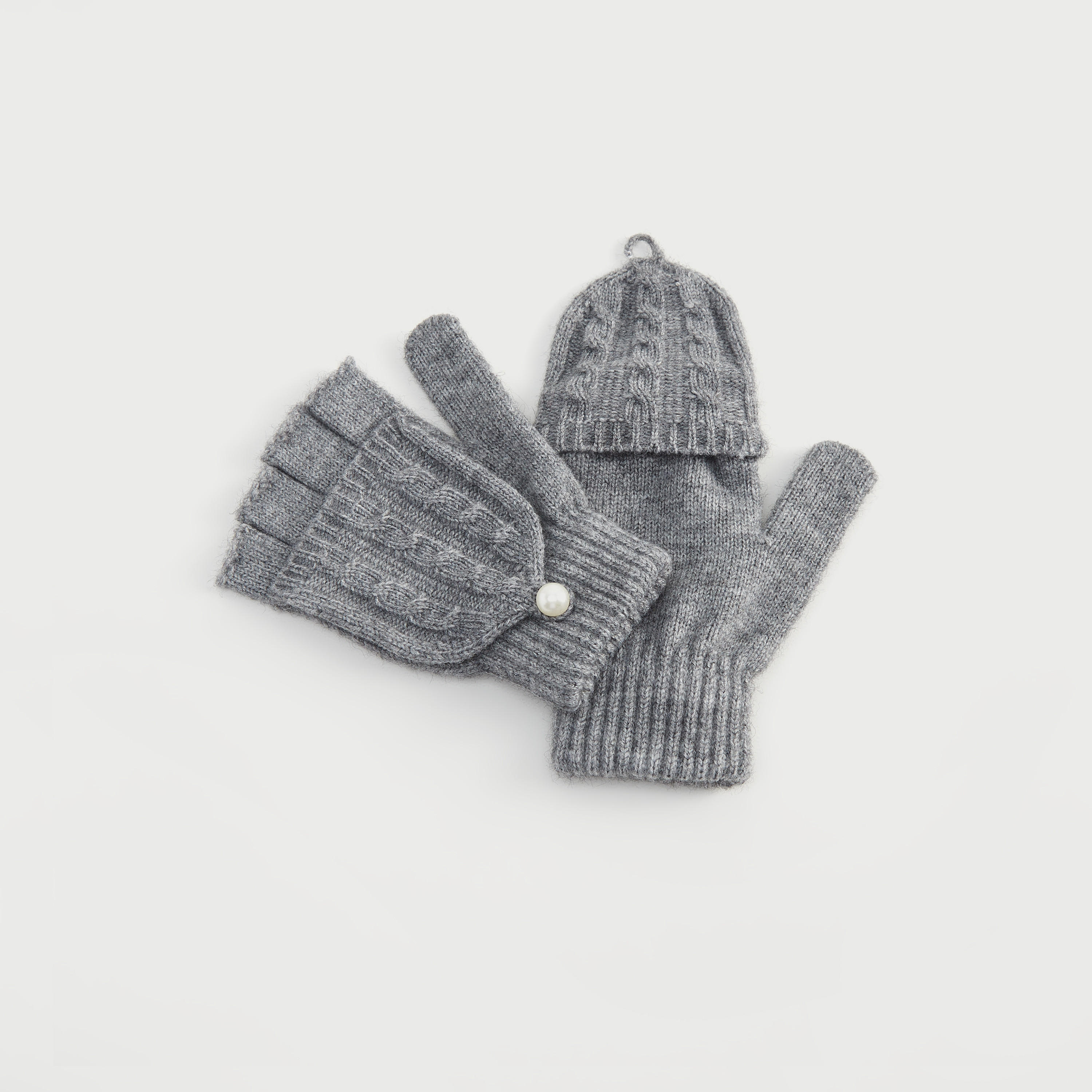 Textured Fold Over Gloves with Pearl Accent-women-clothingaccessories-gloves-image-4