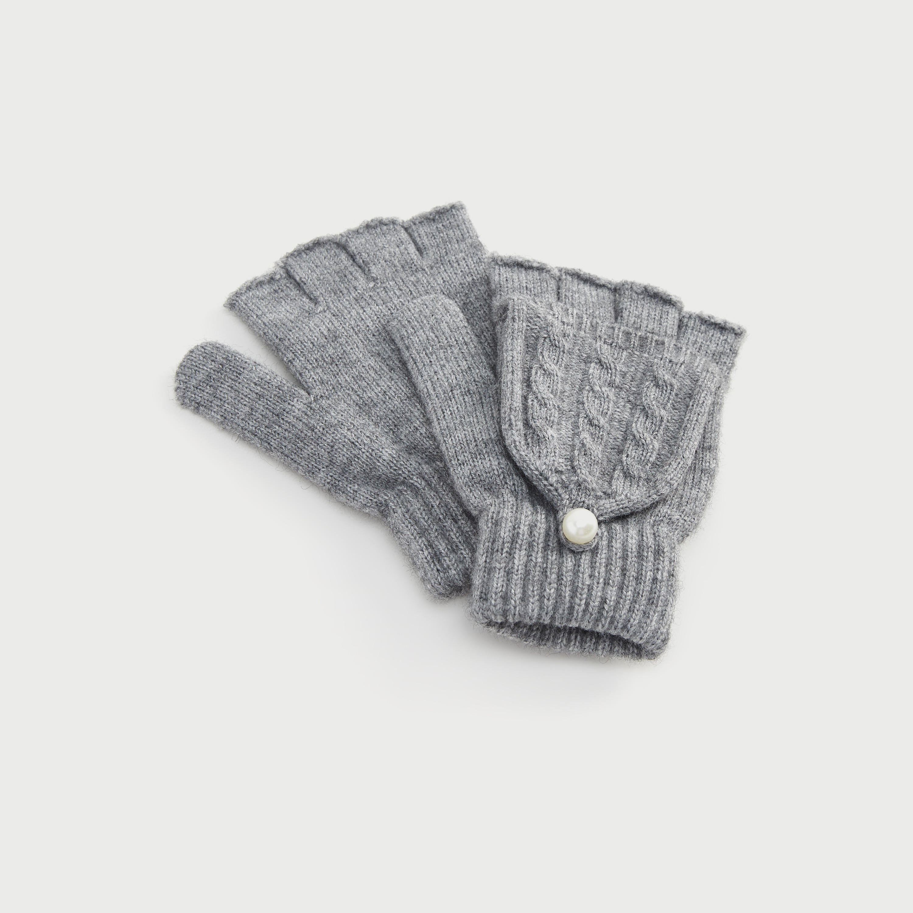 Textured Fold Over Gloves with Pearl Accent-women-clothingaccessories-gloves-image-6