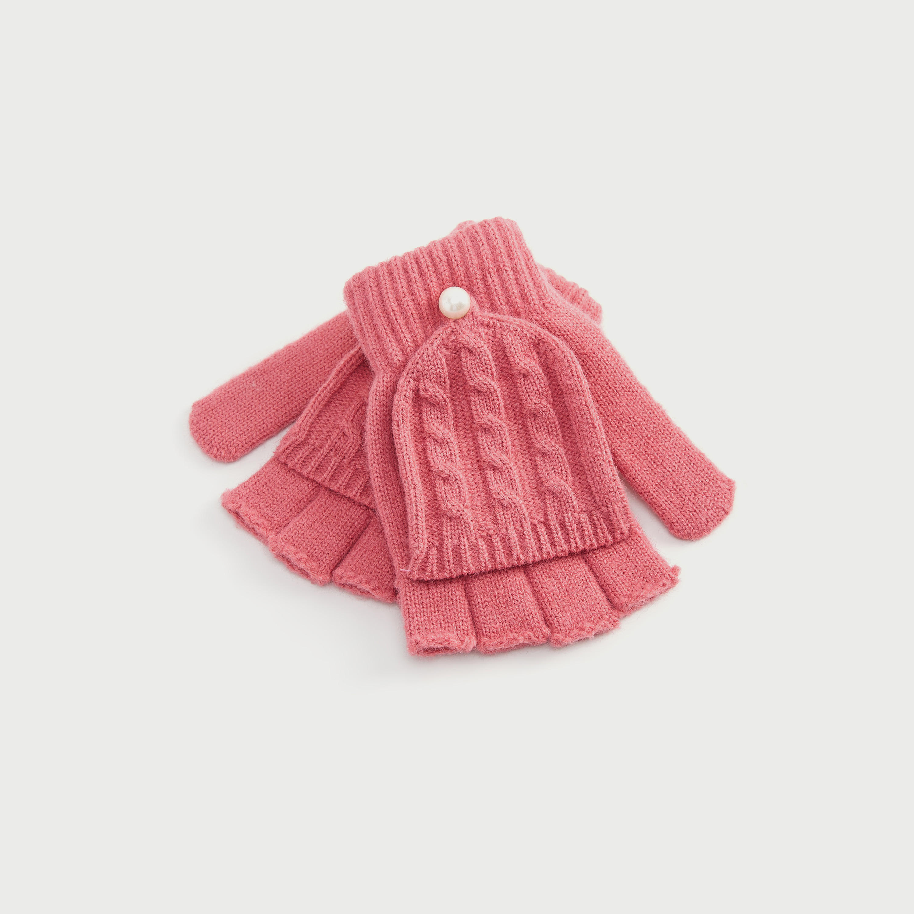 قفازات منسوجة بارزة الملمس بزينة لؤلؤ-women-clothingaccessories-gloves-image-4