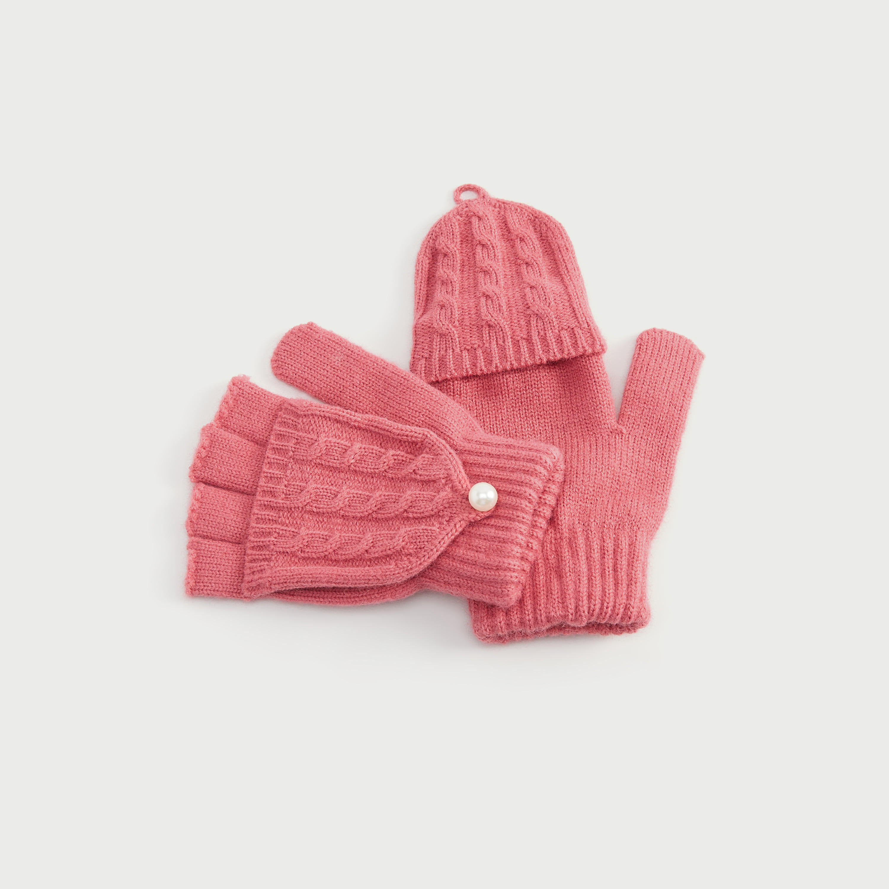 قفازات منسوجة بارزة الملمس بزينة لؤلؤ-women-clothingaccessories-gloves-image-3