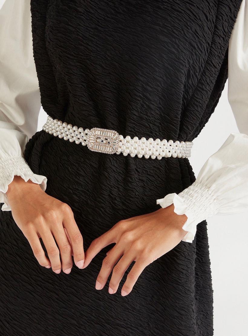 حزام خصر مزيّن بإبزيم إغلاق كبّاس-women-clothingaccessories-belts-image-2