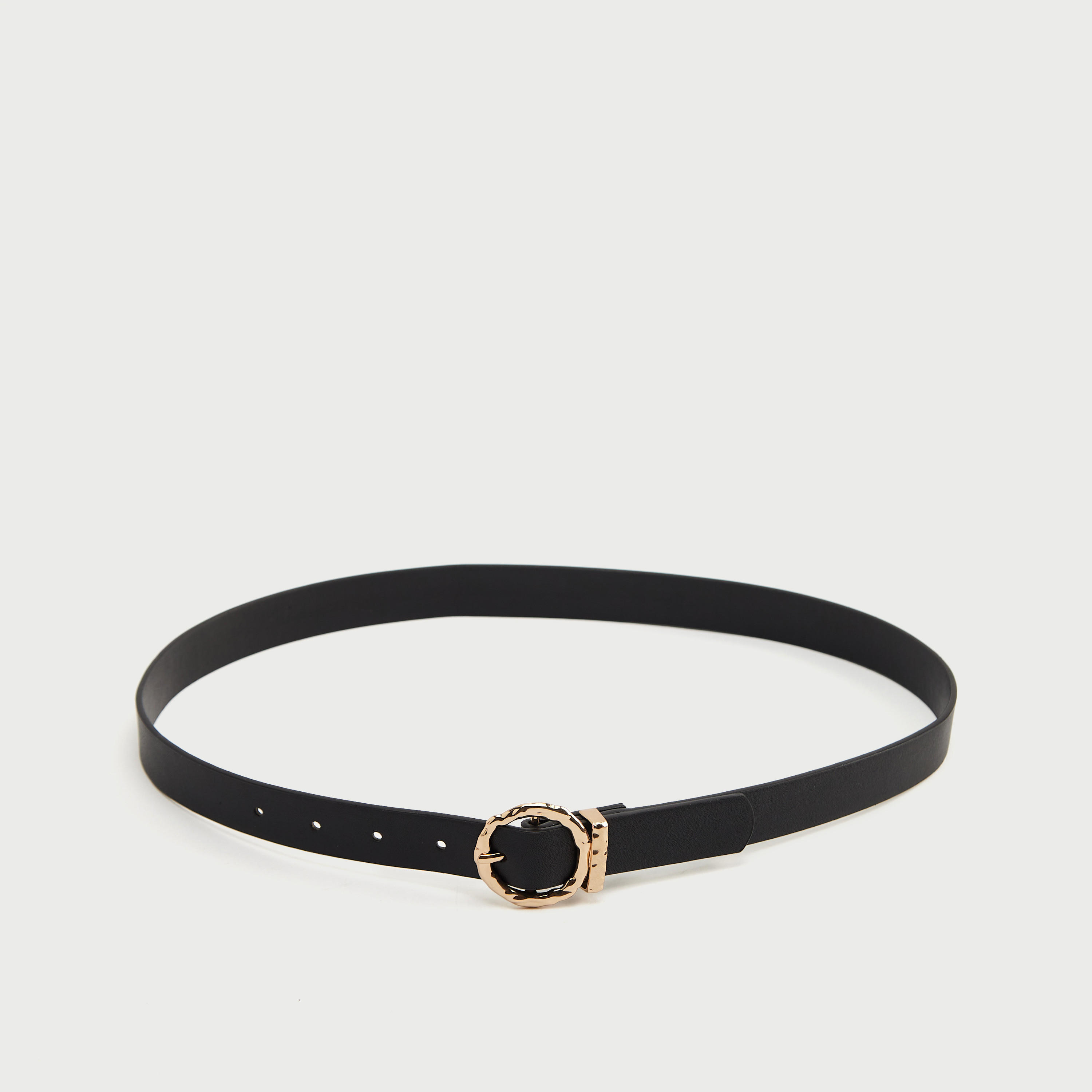 حزام سادة بإبزيم إغلاق مستدير مطروق-women-clothingaccessories-belts-image-2