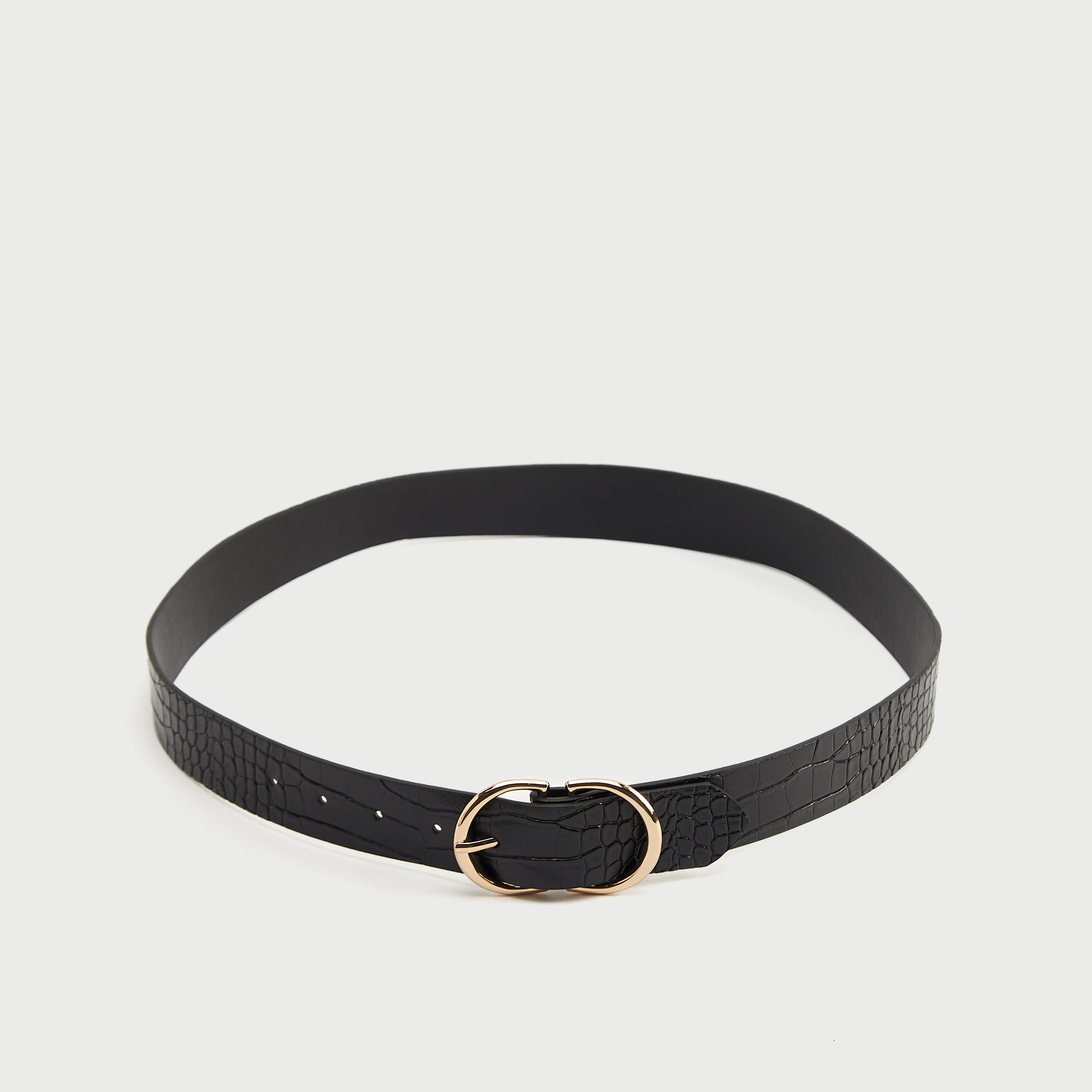 حزام بتصميم جلد حيوان بارز الملمس وإبزيم بدبوس-women-clothingaccessories-belts-image-3