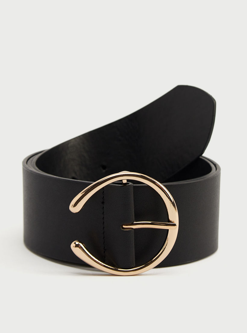 Solid Belt with Curved Buckle Closure-women-clothingaccessories-belts-image-1
