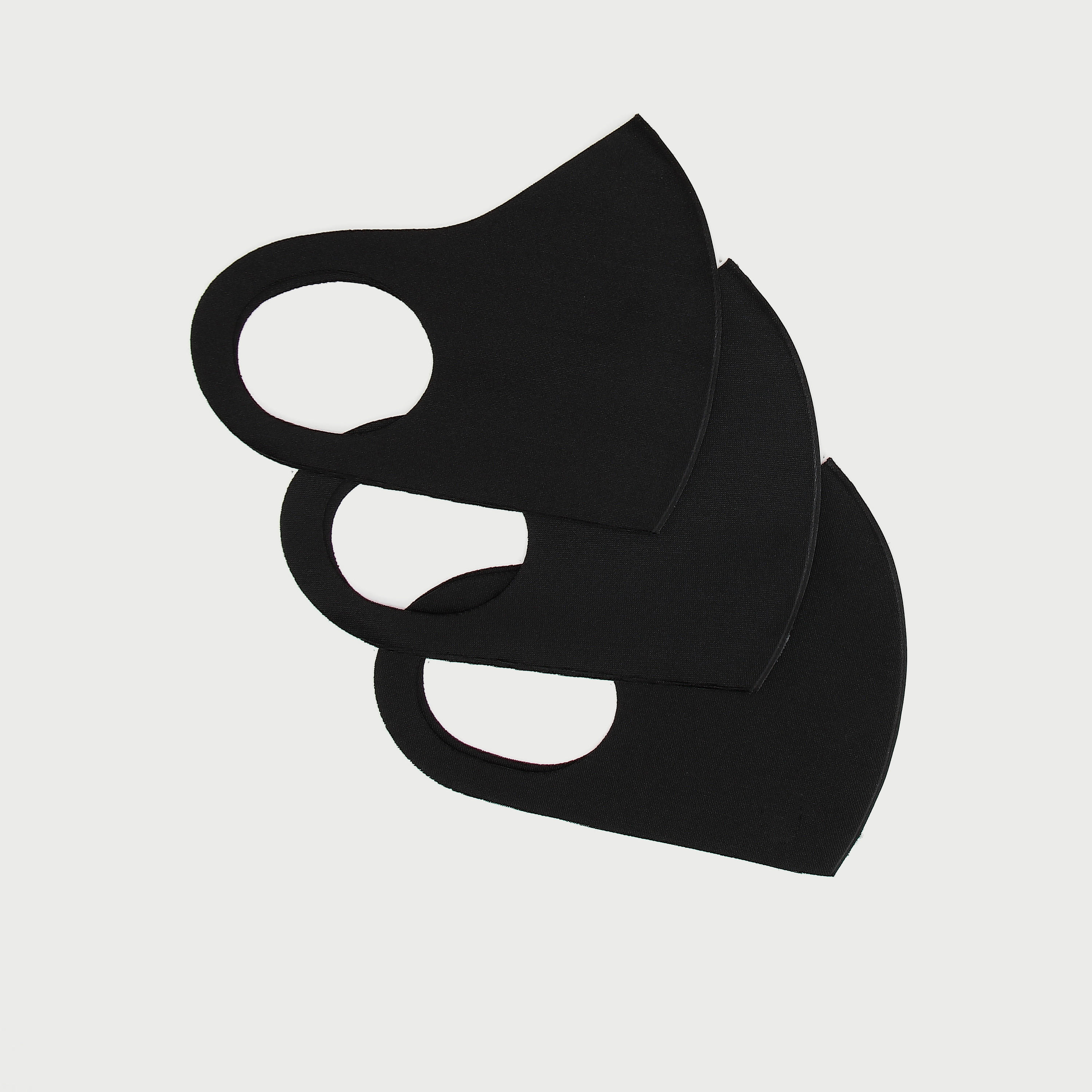 Set of 3 - Gloo Solid Mask with Cutout Ear Loop-women-clothingaccessories-fashionmasks-image-1