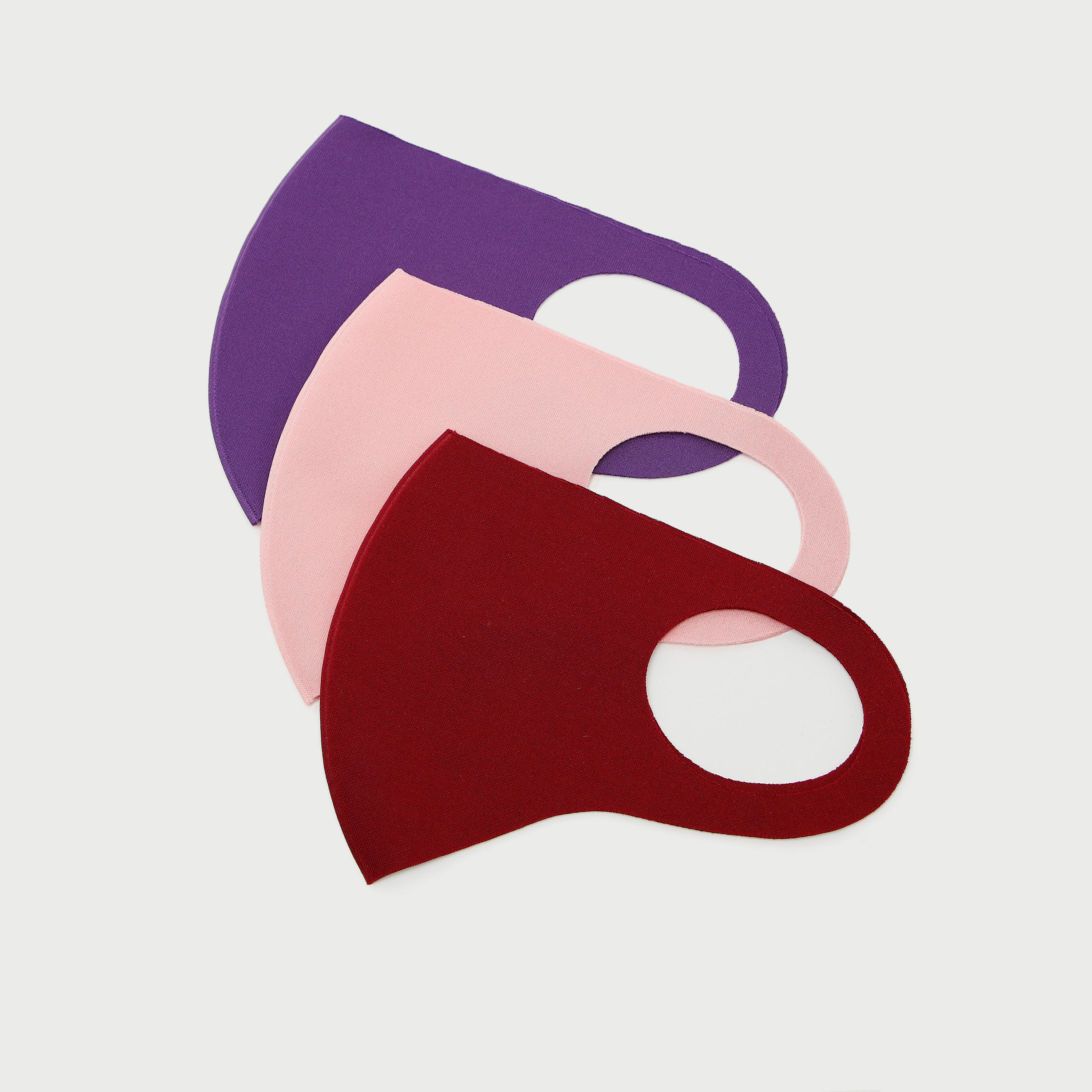 Set of 3 - Gloo Solid Mask with Cutout Ear Loop-women-clothingaccessories-fashionmasks-image-1
