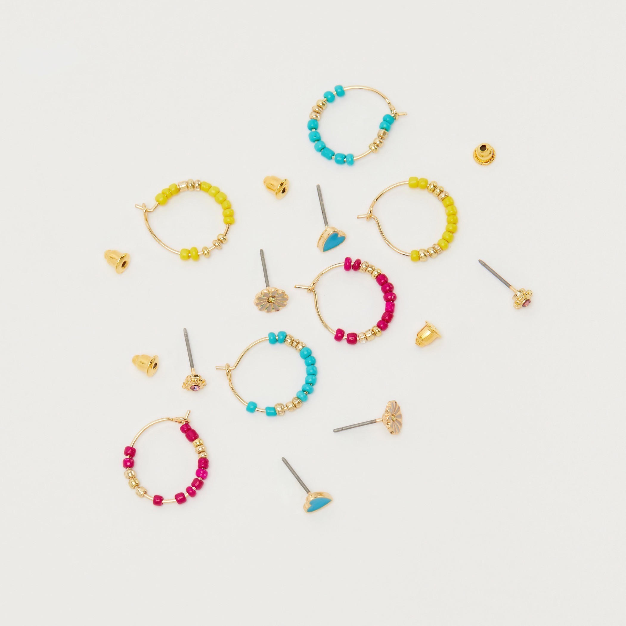 حلقان مستديرة متنوعة - طقم 6 أزواج-women-watchesandjewellery-jewellery-earrings-image-3