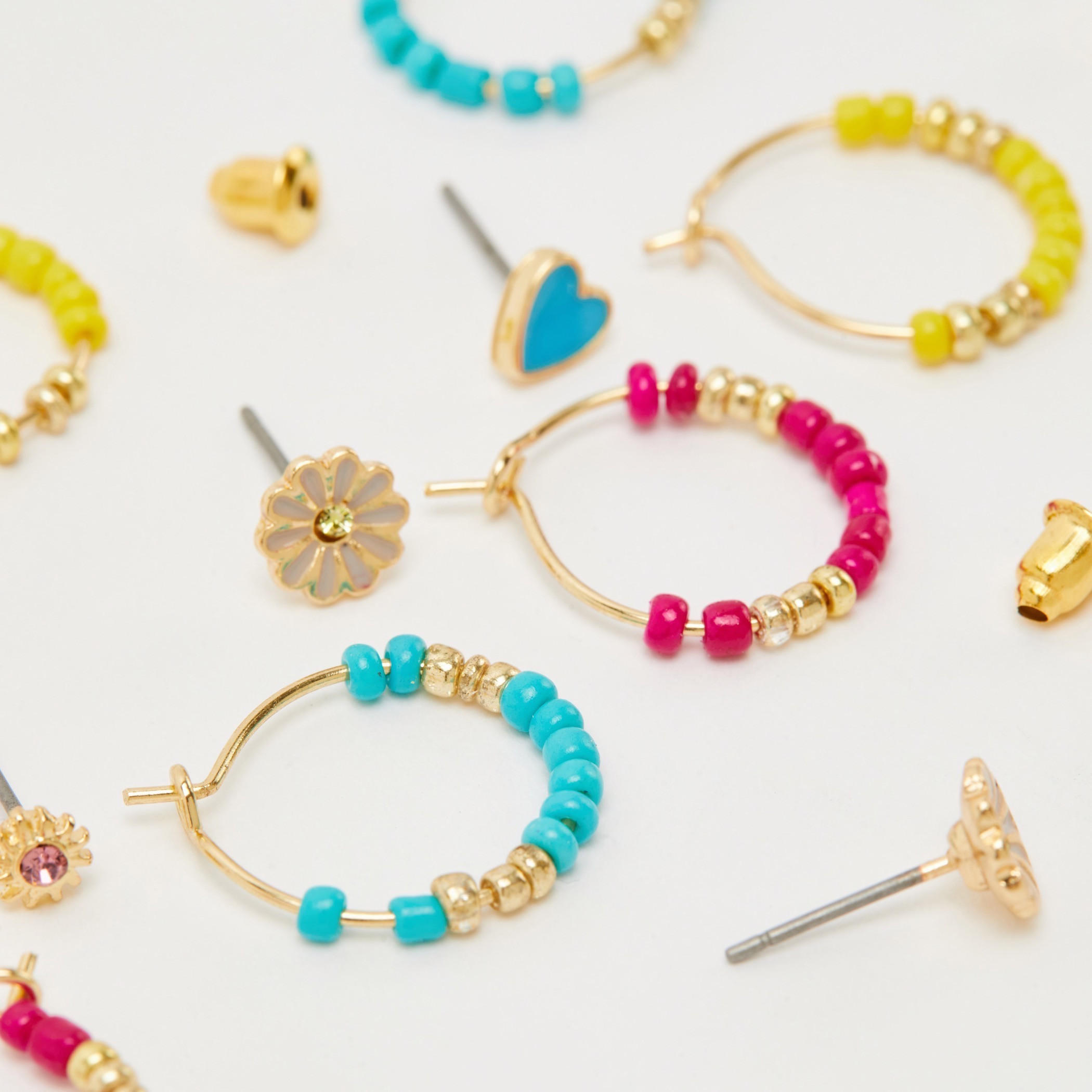 حلقان مستديرة متنوعة - طقم 6 أزواج-women-watchesandjewellery-jewellery-earrings-image-4