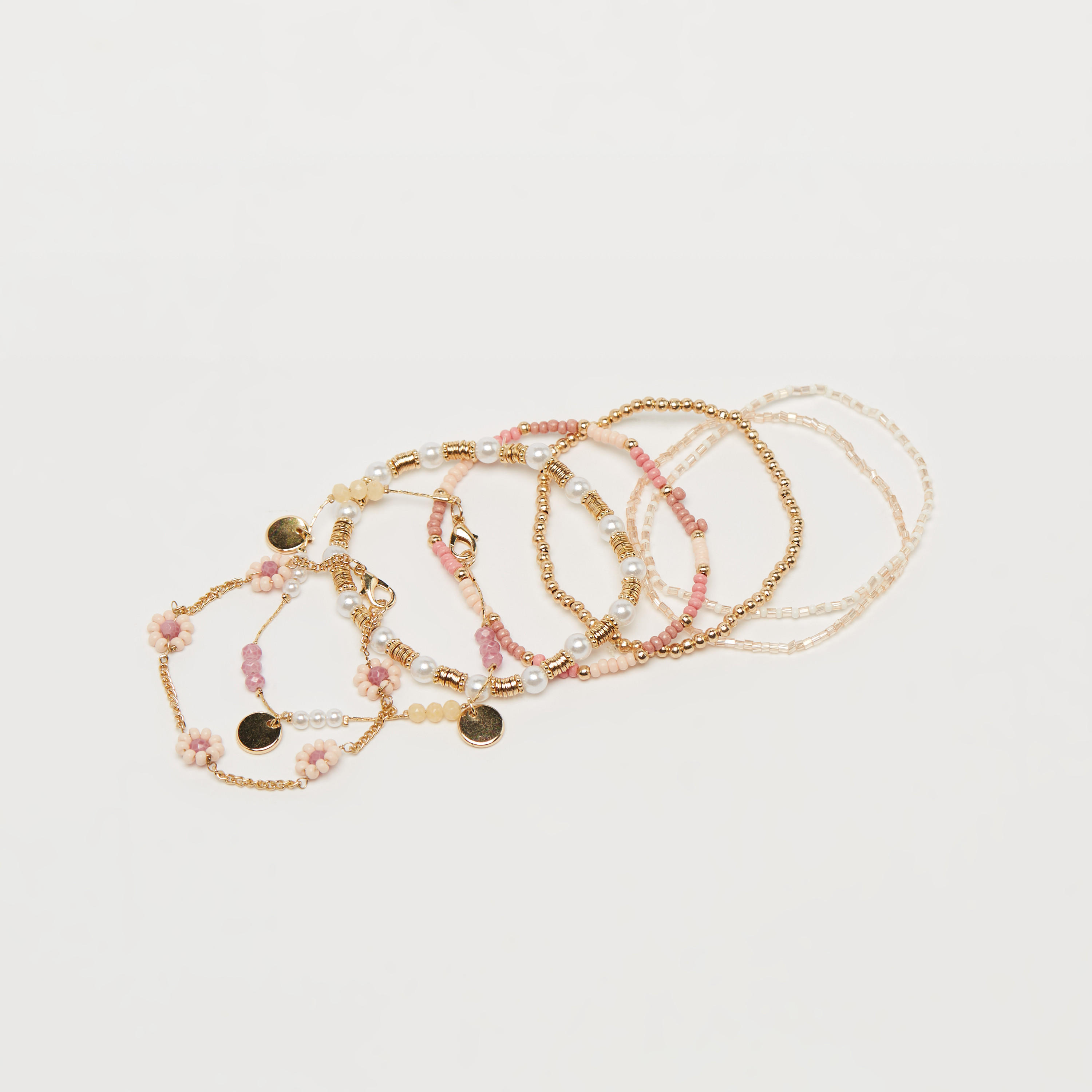 سوار مزين بالخرز - طقم من 7 قطع-women-watchesandjewellery-jewellery-banglesandbracelets-image-4