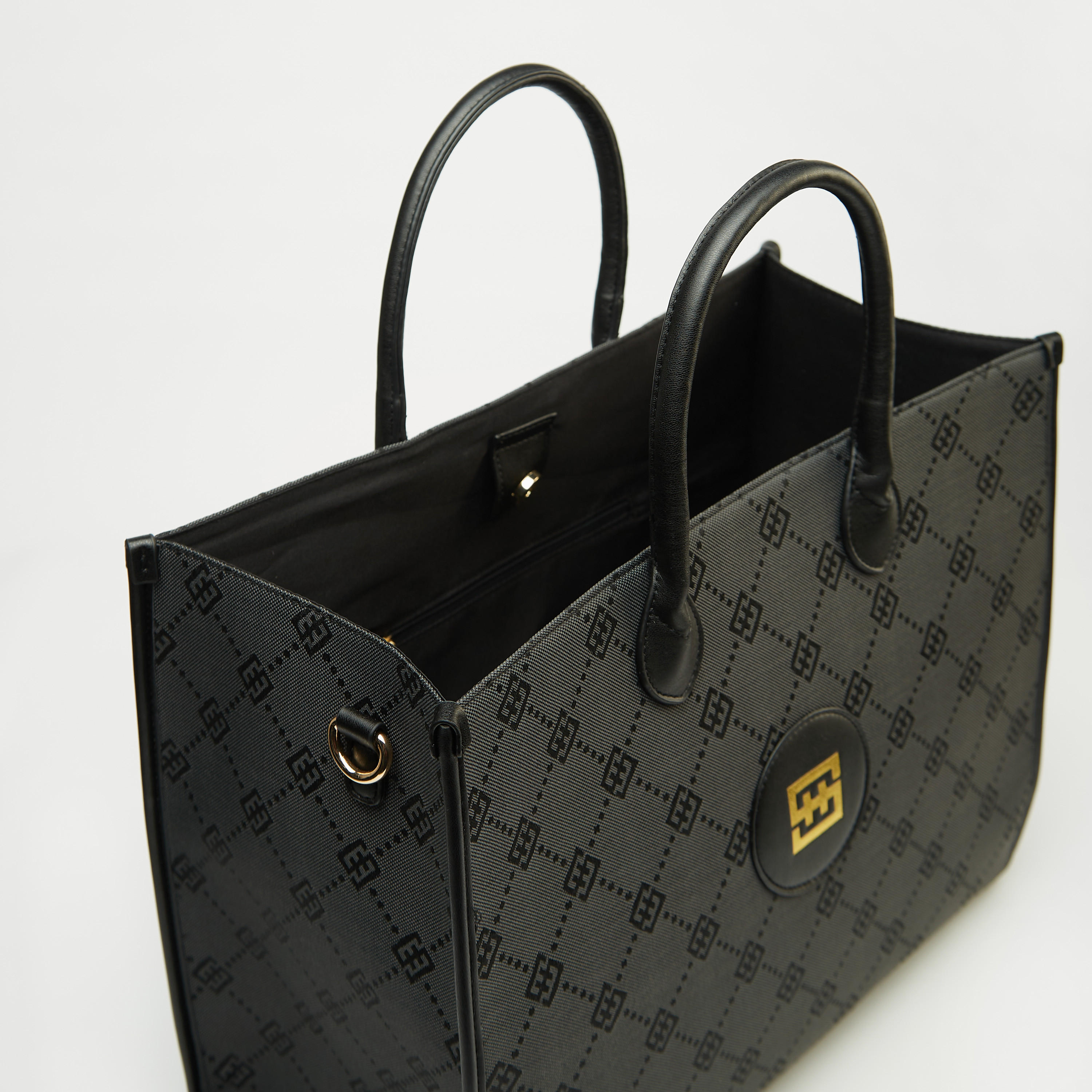 Printed Tote Bag with Detachable Strap and Snap Button Closure-women-bagsandwallets-handbags-image-5