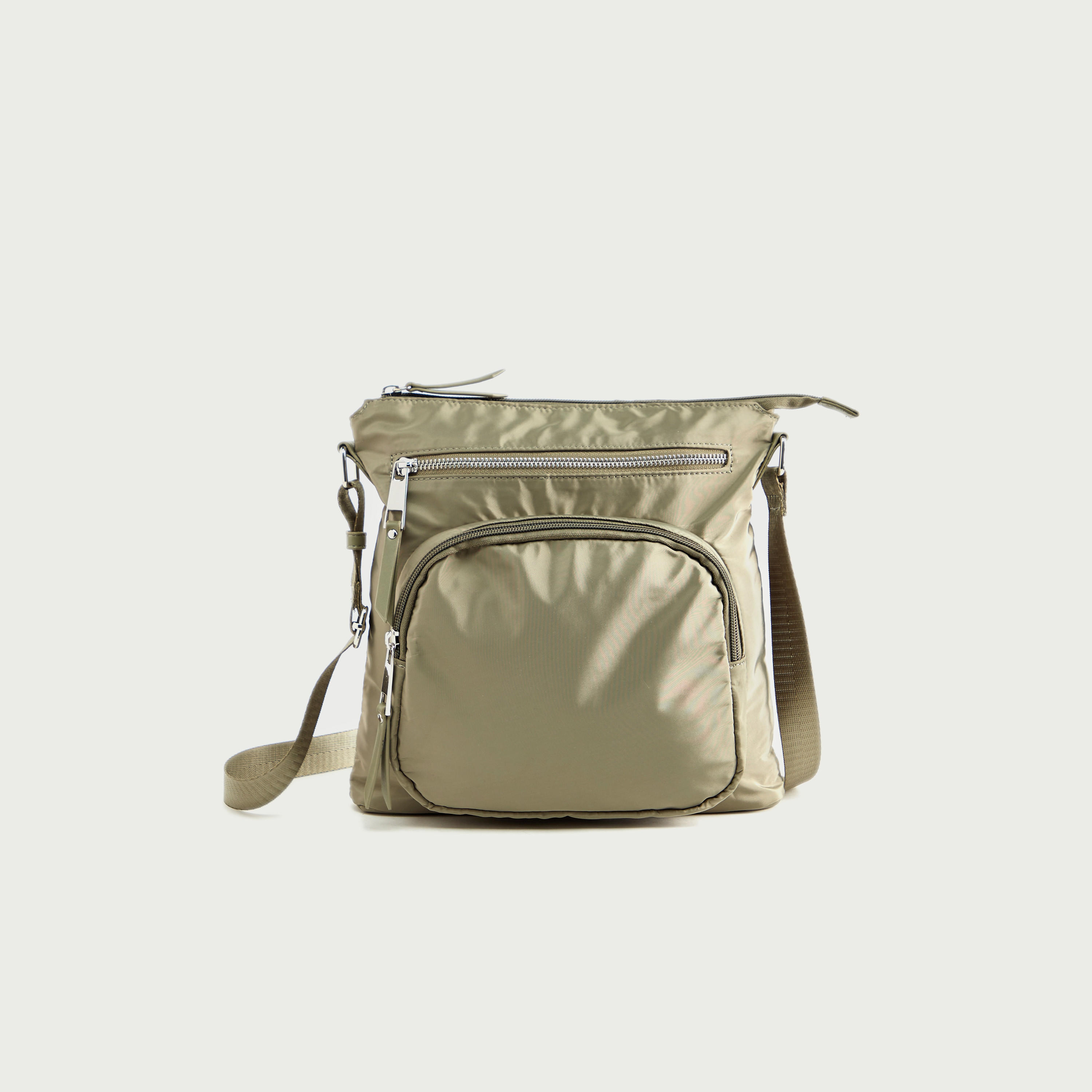 Solid Crossbody Bag with Zipper Closure and Adjustable Strap-women-bagsandwallets-handbags-image-5