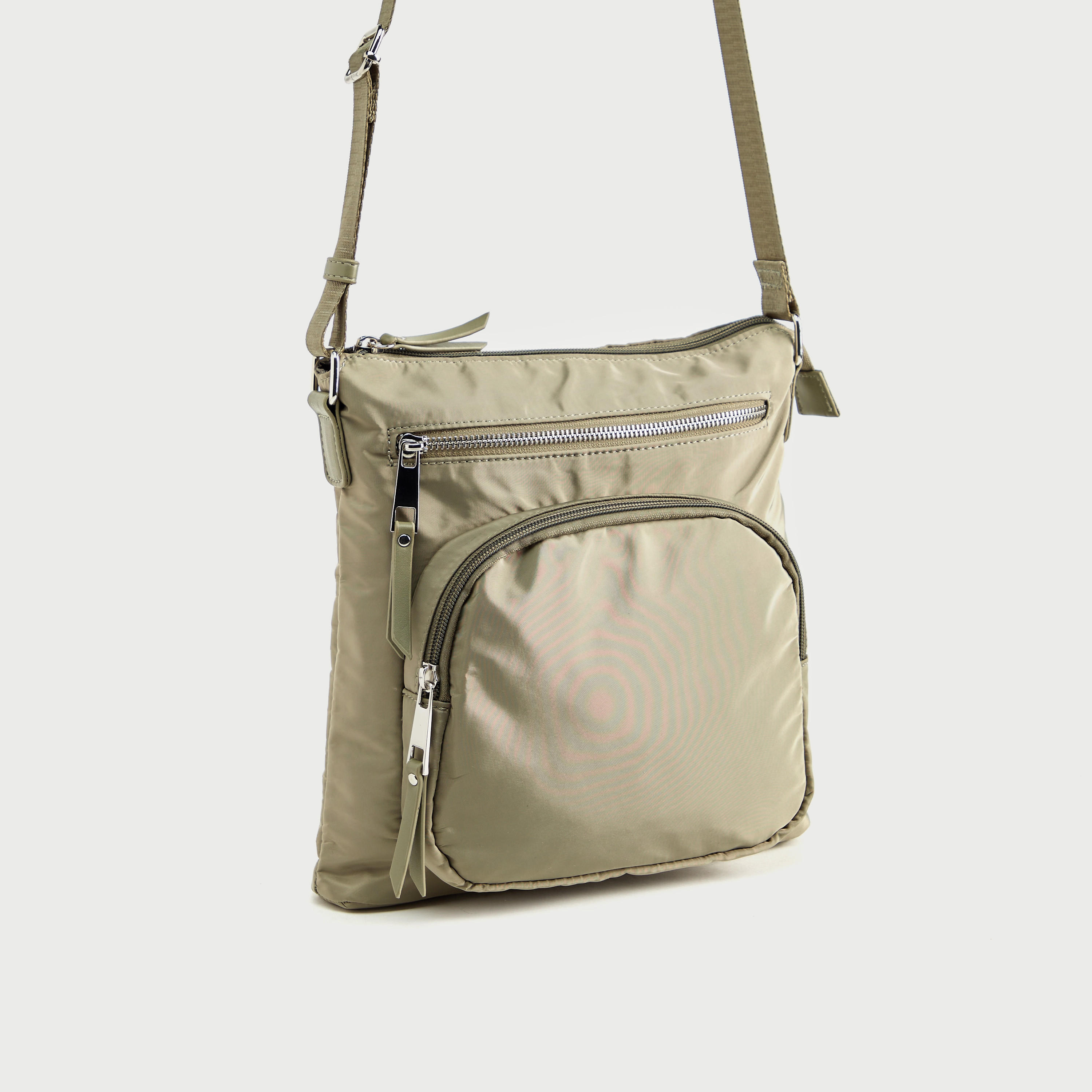 Solid Crossbody Bag with Zipper Closure and Adjustable Strap-women-bagsandwallets-handbags-image-6