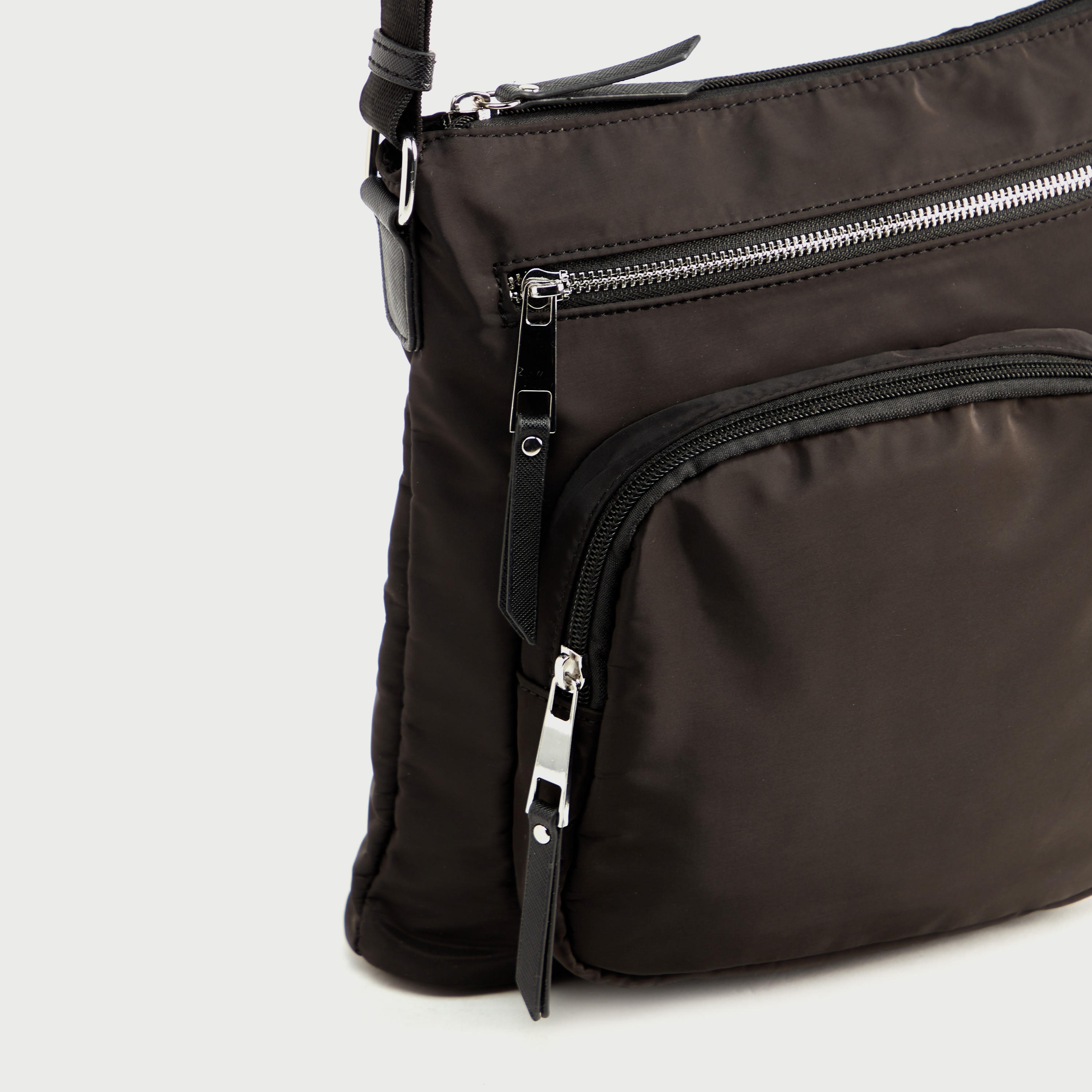 Solid Crossbody Bag with Zipper Closure and Adjustable Strap-women-bagsandwallets-handbags-image-3