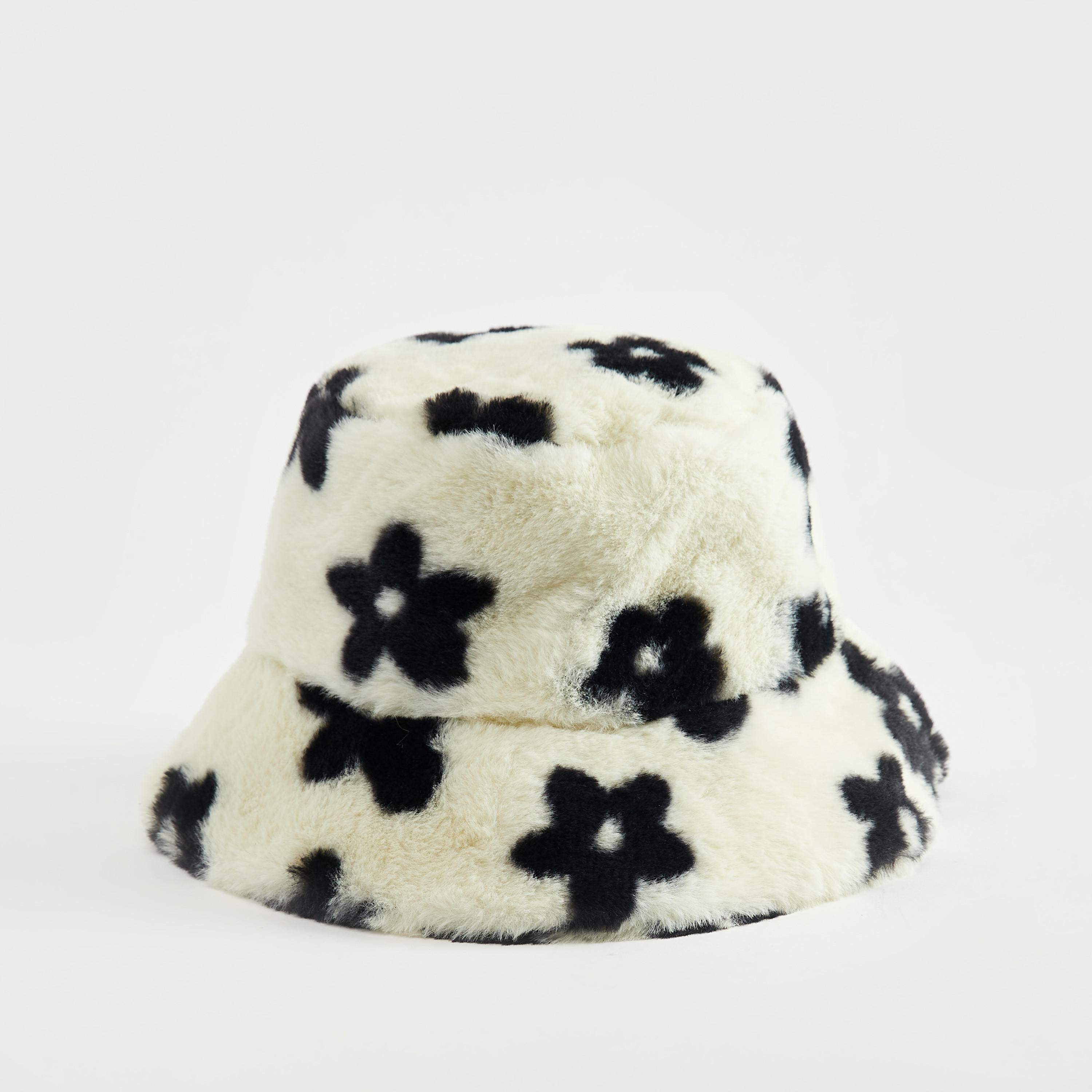 Faux Fur Flower Textured Bucket Hat-women-clothingaccessories-capsandhats-image-1