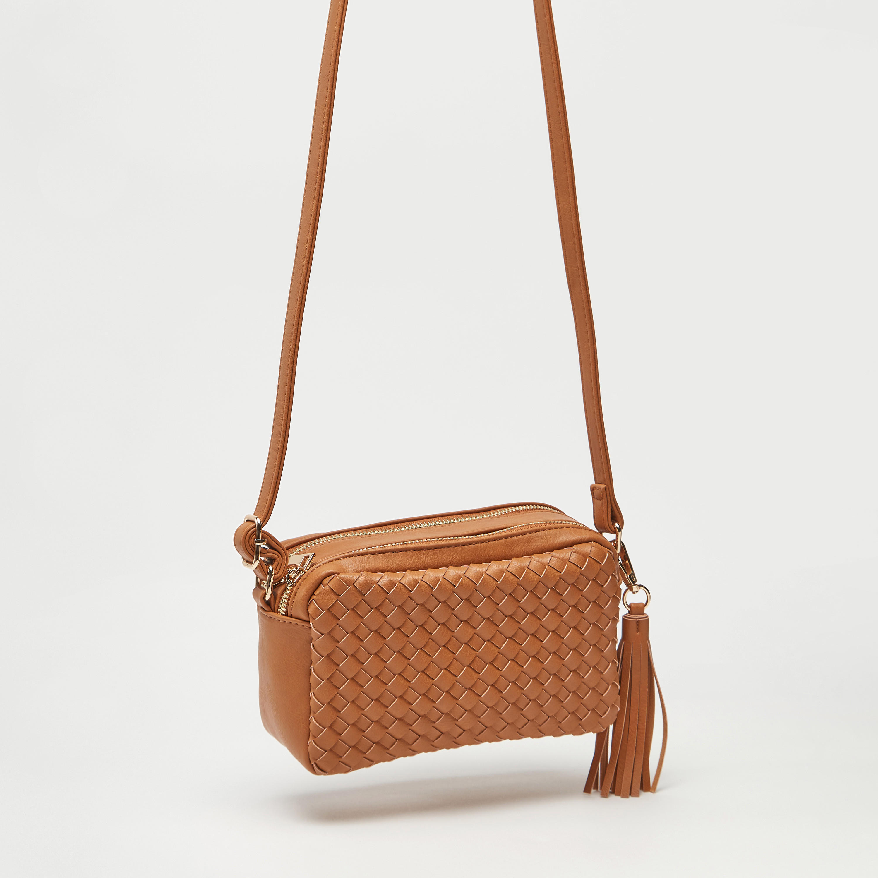 شنطة كروس بودي بارزة الملمس بحزام قابل للتعديل-women-bagsandwallets-handbags-image-9