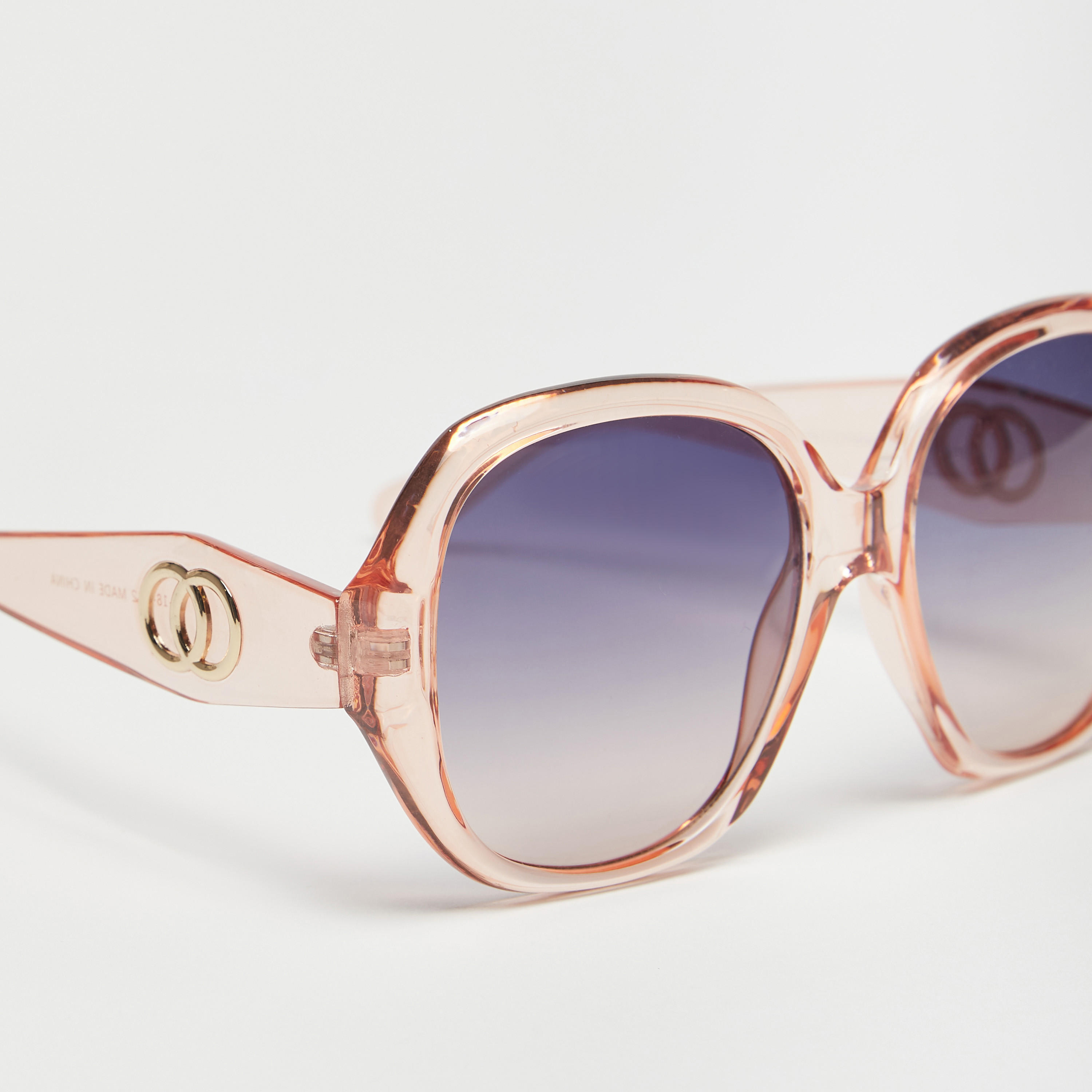 نظّارة شمسيّة بإطار كامل وعدسات ملوّنة ووسادات أنف-women-sunglasses-image-7