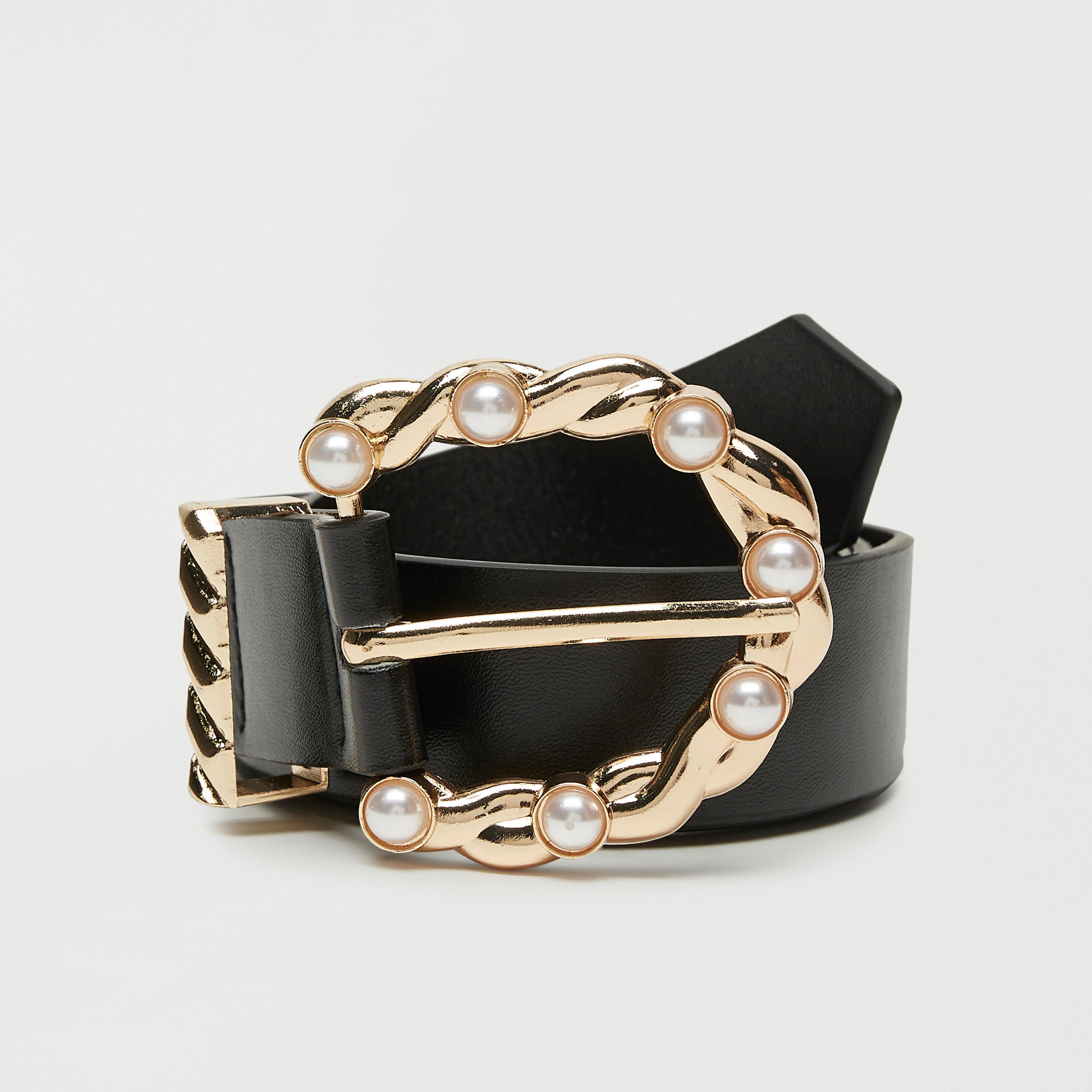 Embellished Buckle Belt with Pin Buckle Closure-women-clothingaccessories-belts-image-5