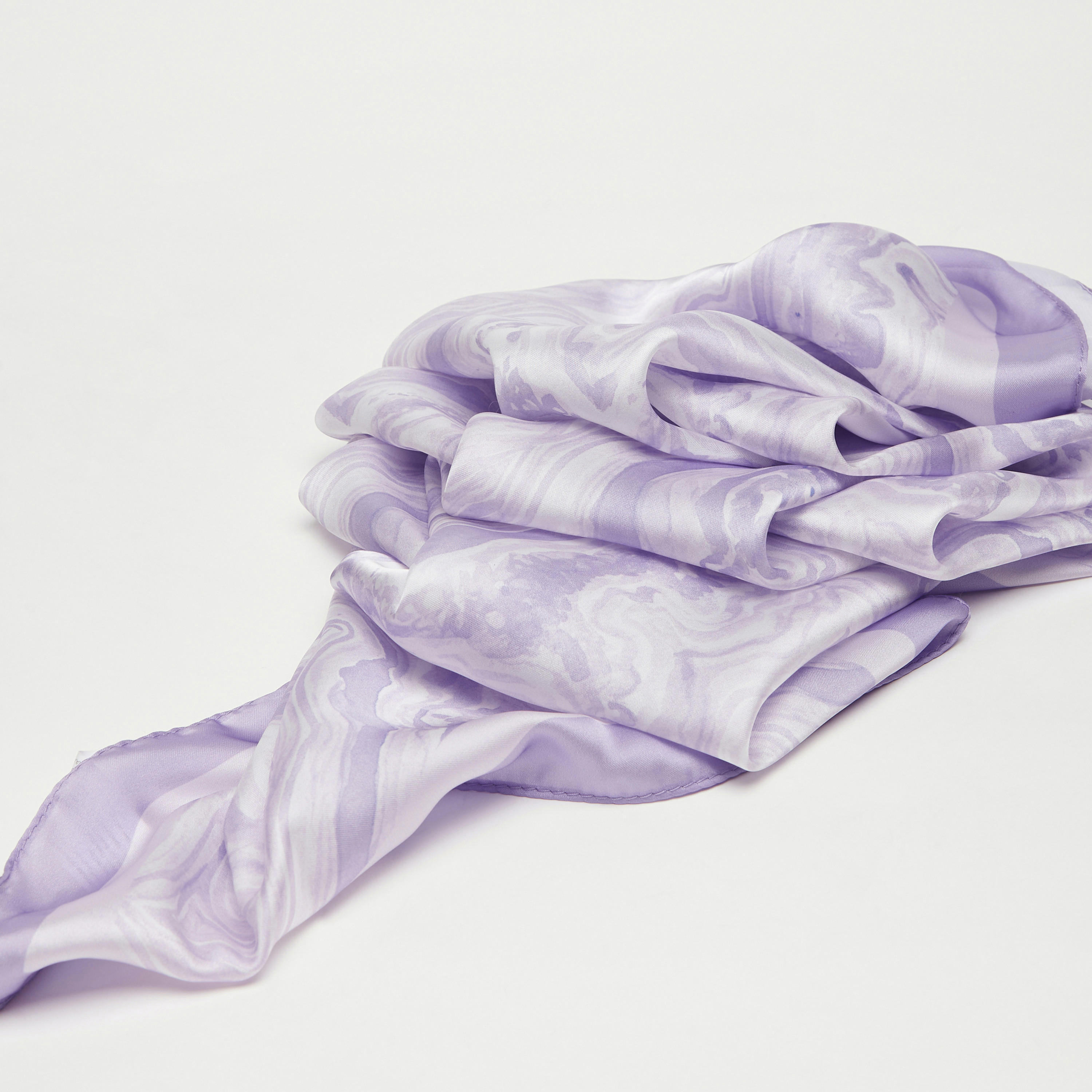 Swirl Print Satin Neckerchief Scarf-women-clothingaccessories-scarves-image-3