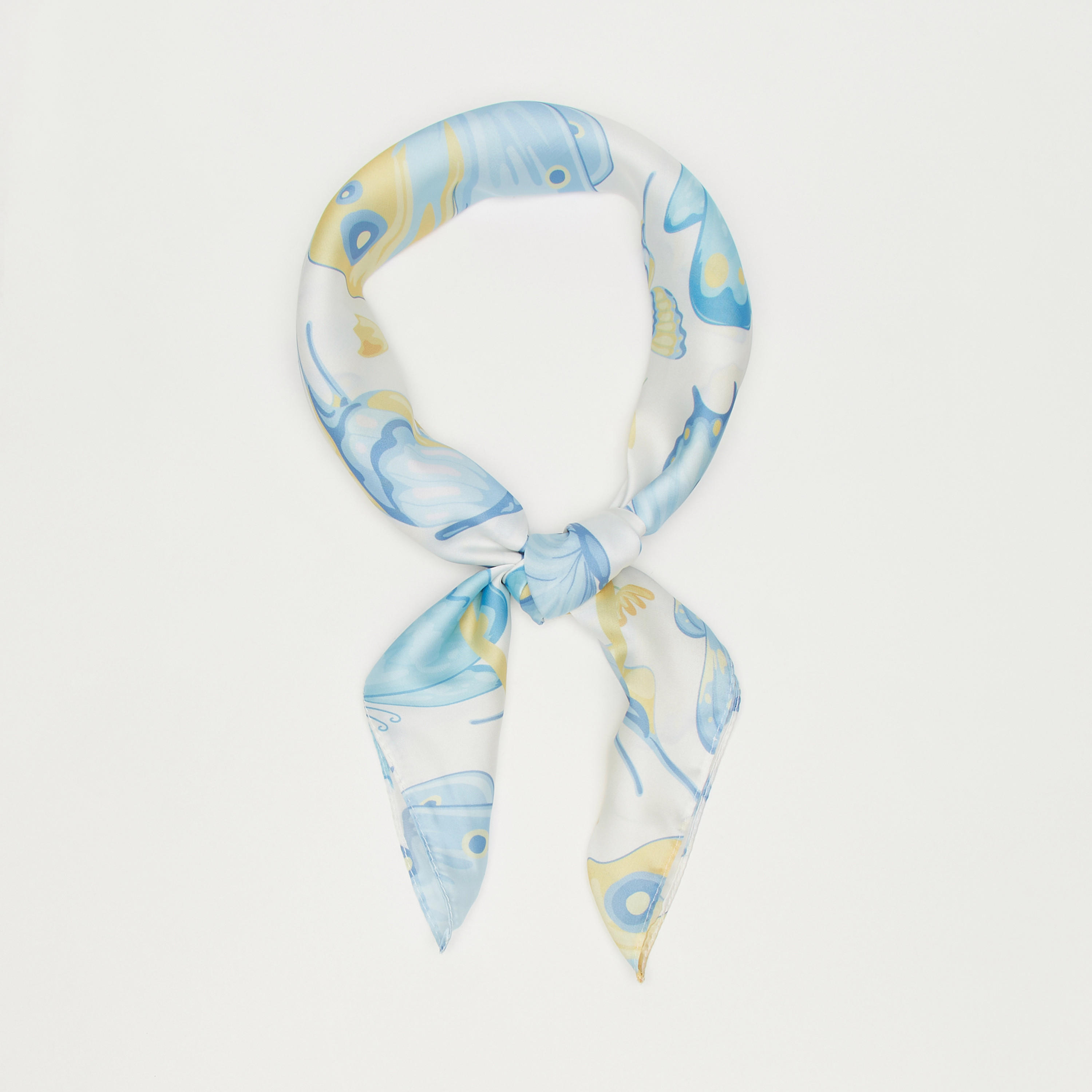 وشاح رقبة ساتن بطبعات فراشة-women-clothingaccessories-scarves-image-1