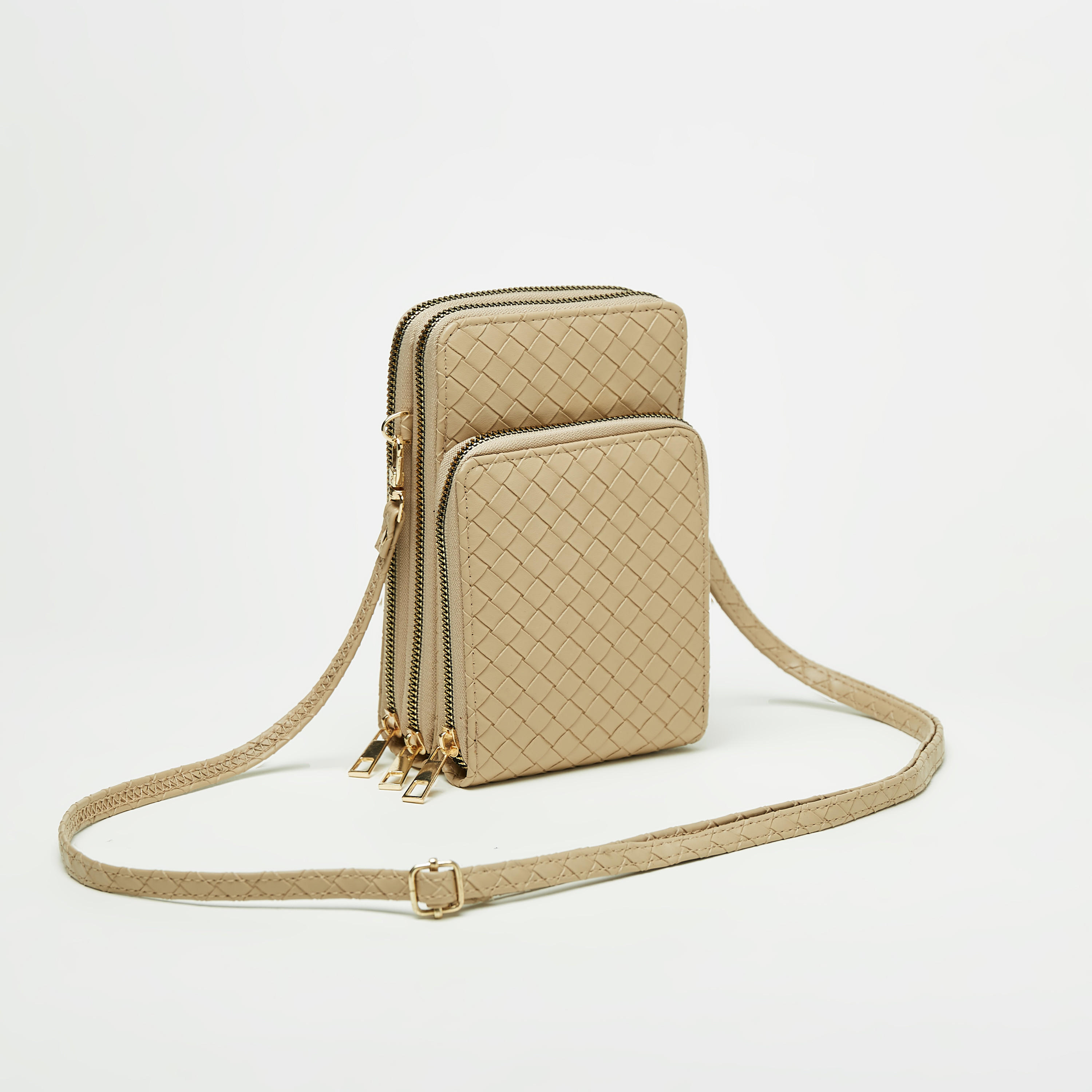 شنطة كروس بودي منسوجة بارزة الملمس بسحاب إغلاق-women-bagsandwallets-handbags-image-1