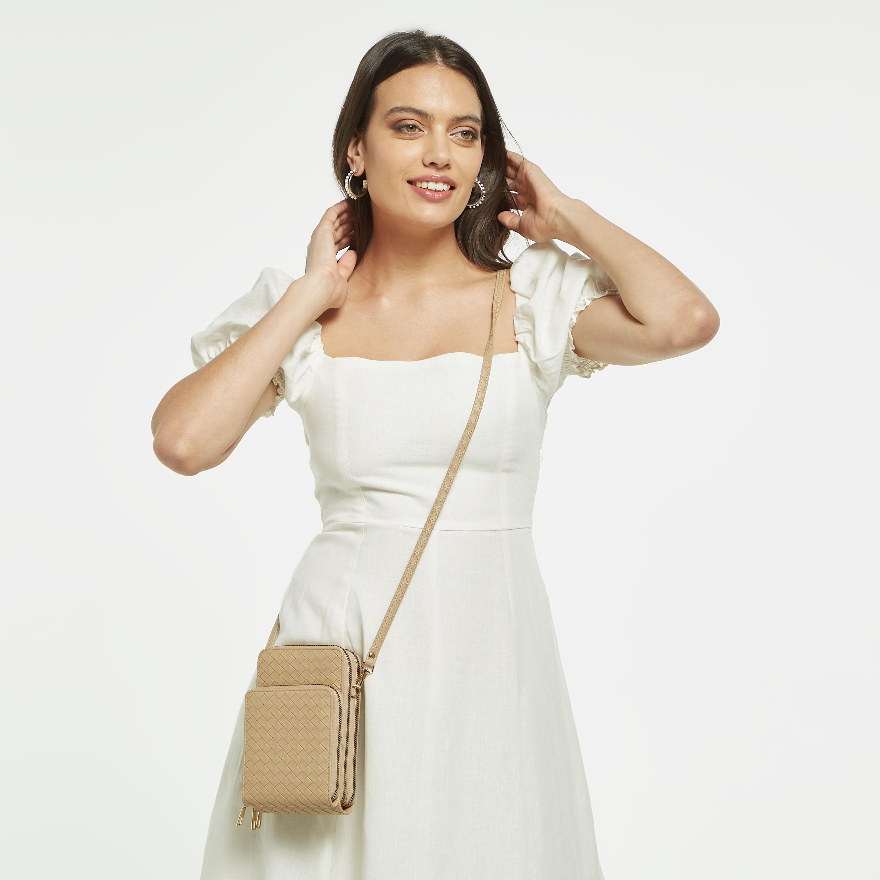 شنطة كروس بودي منسوجة بارزة الملمس بسحاب إغلاق-women-bagsandwallets-handbags-image-2