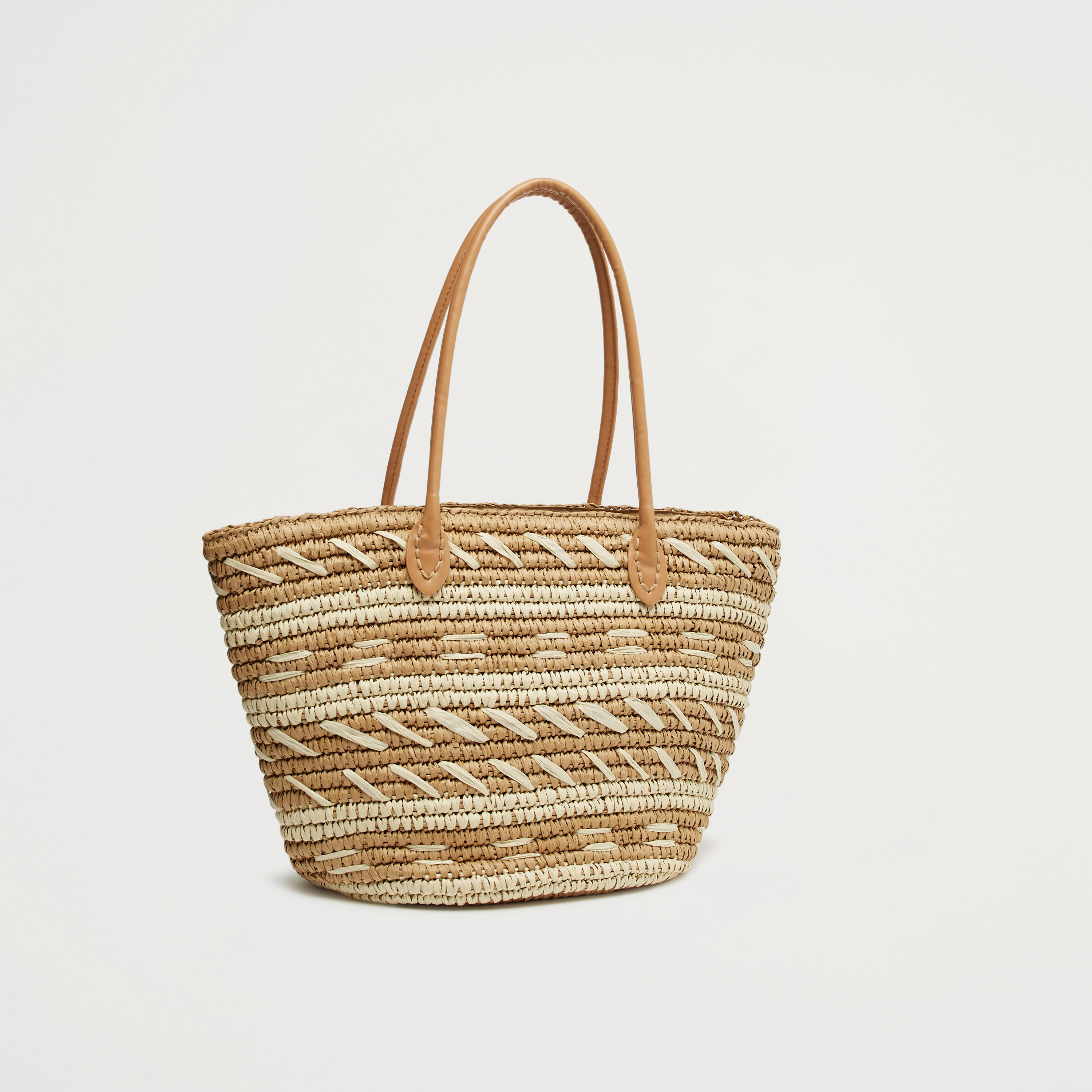 شنطة توتي بارزة الملمس بسحّاب إغلاق ومقابض مزدوجة-women-bagsandwallets-handbags-image-1