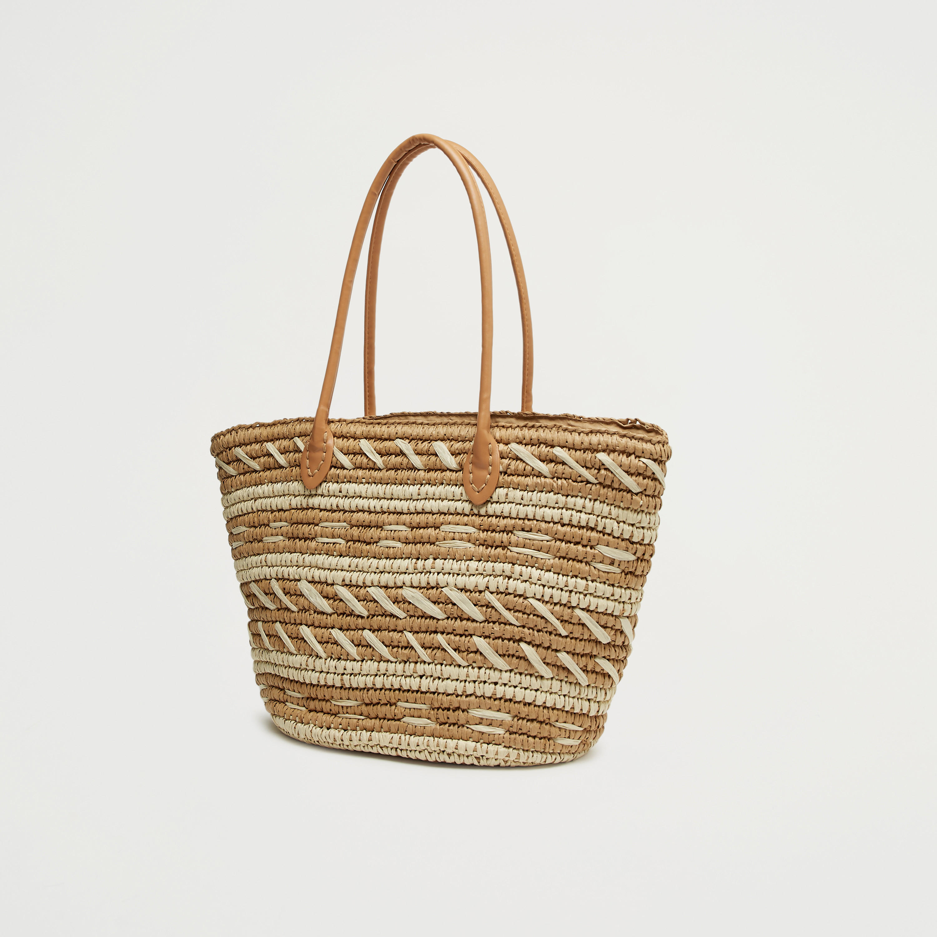 شنطة توتي بارزة الملمس بسحّاب إغلاق ومقابض مزدوجة-women-bagsandwallets-handbags-image-3