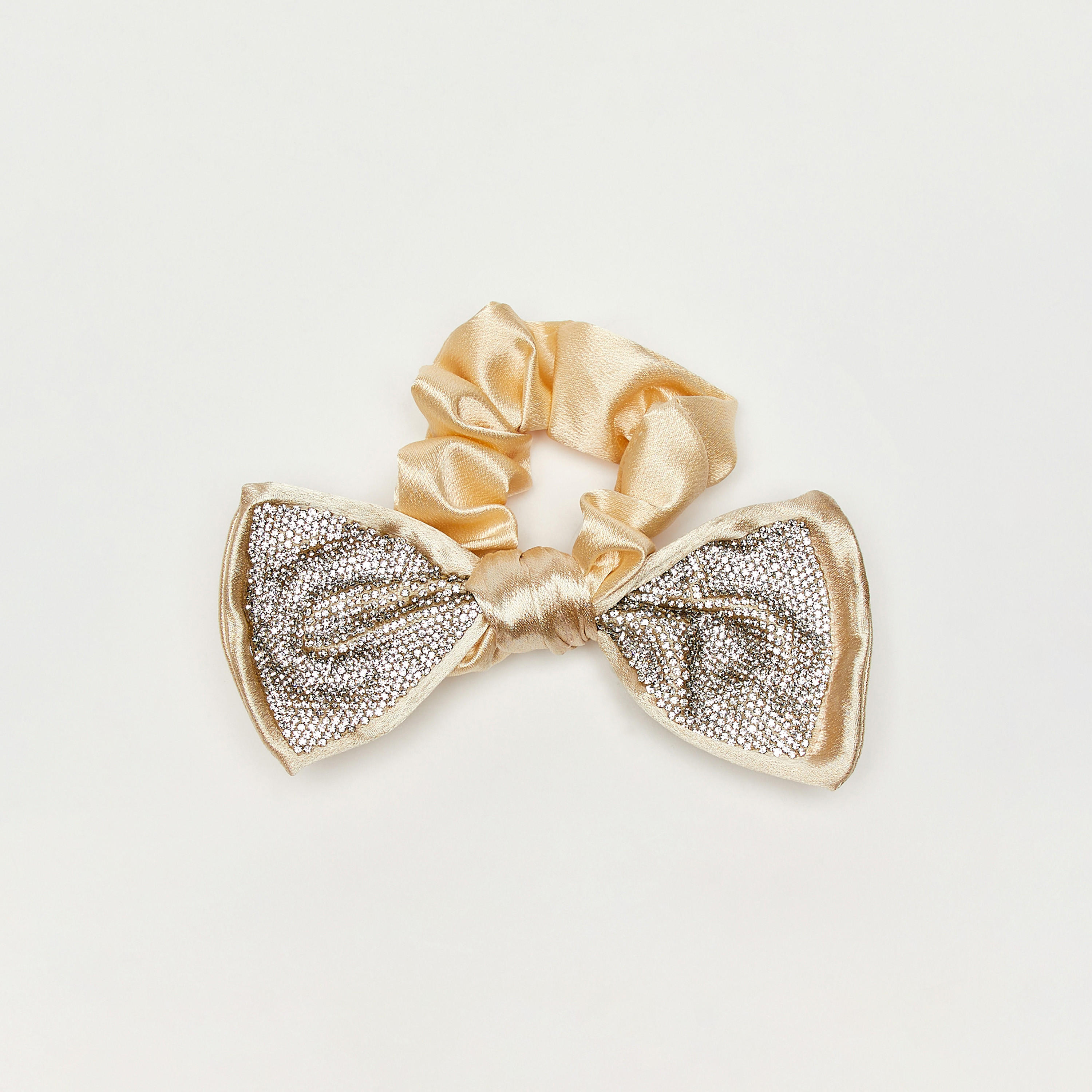 Bow Accented Hair Scrunchie-women-hairaccessories-image-1