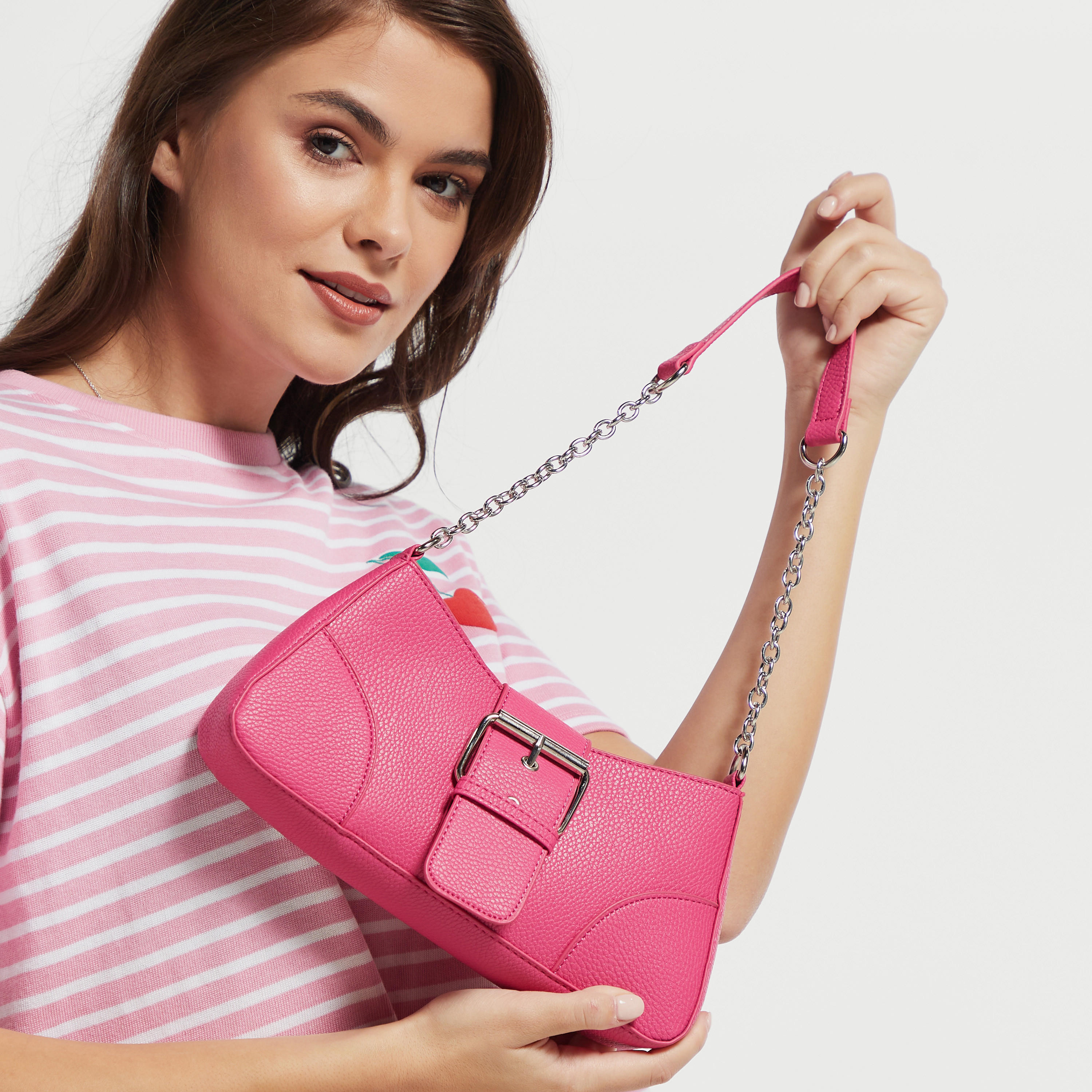 شنطة كتف سادة بإبزيم-women-bagsandwallets-handbags-image-4