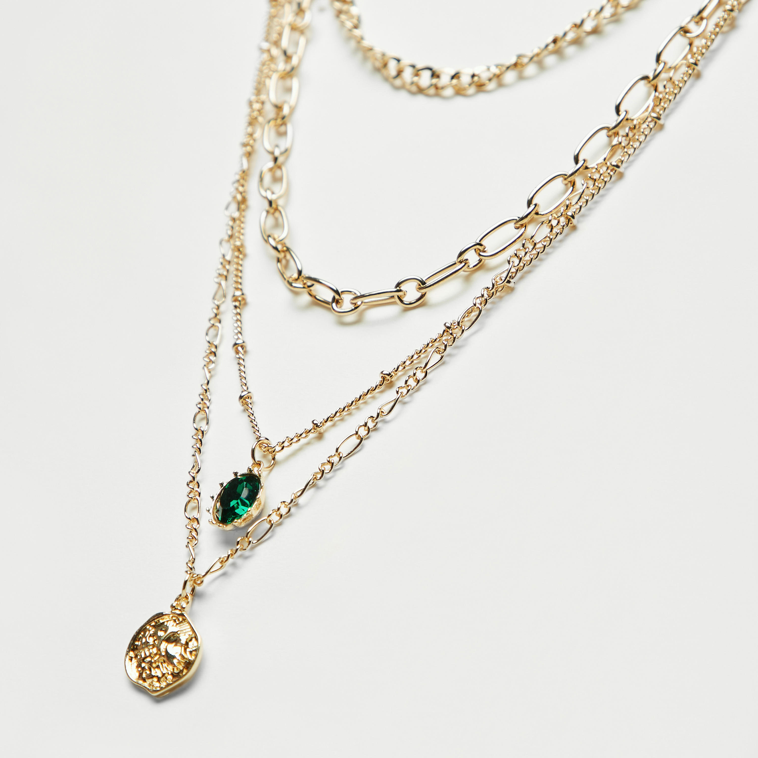 Embellished Chain Link Layered Necklace-women-watchesandjewellery-jewellery-necklacesandpendants-image-3