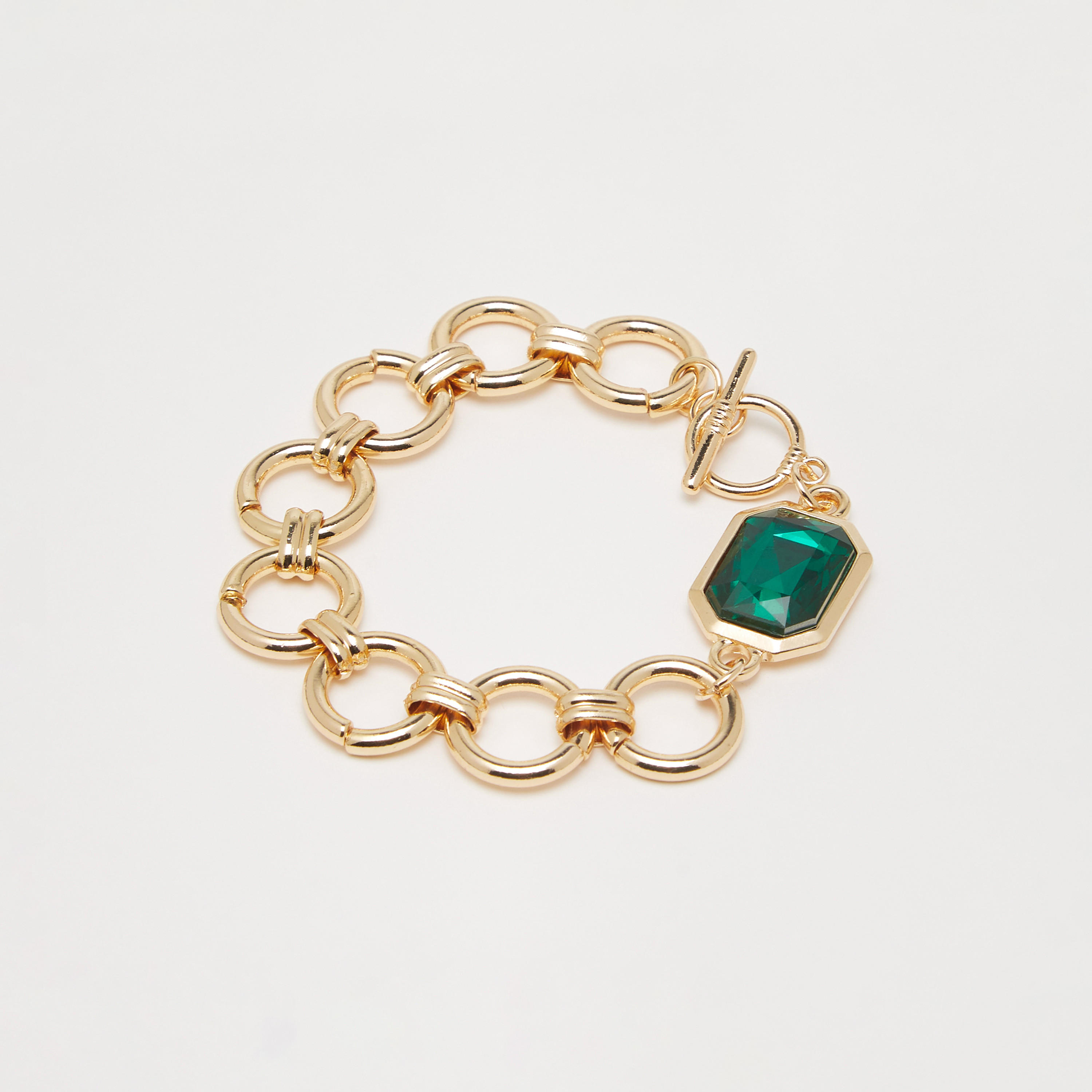 سوار سلسلة ميتاليك مزيّن بالأحجار الكريمة-women-watchesandjewellery-jewellery-banglesandbracelets-image-1