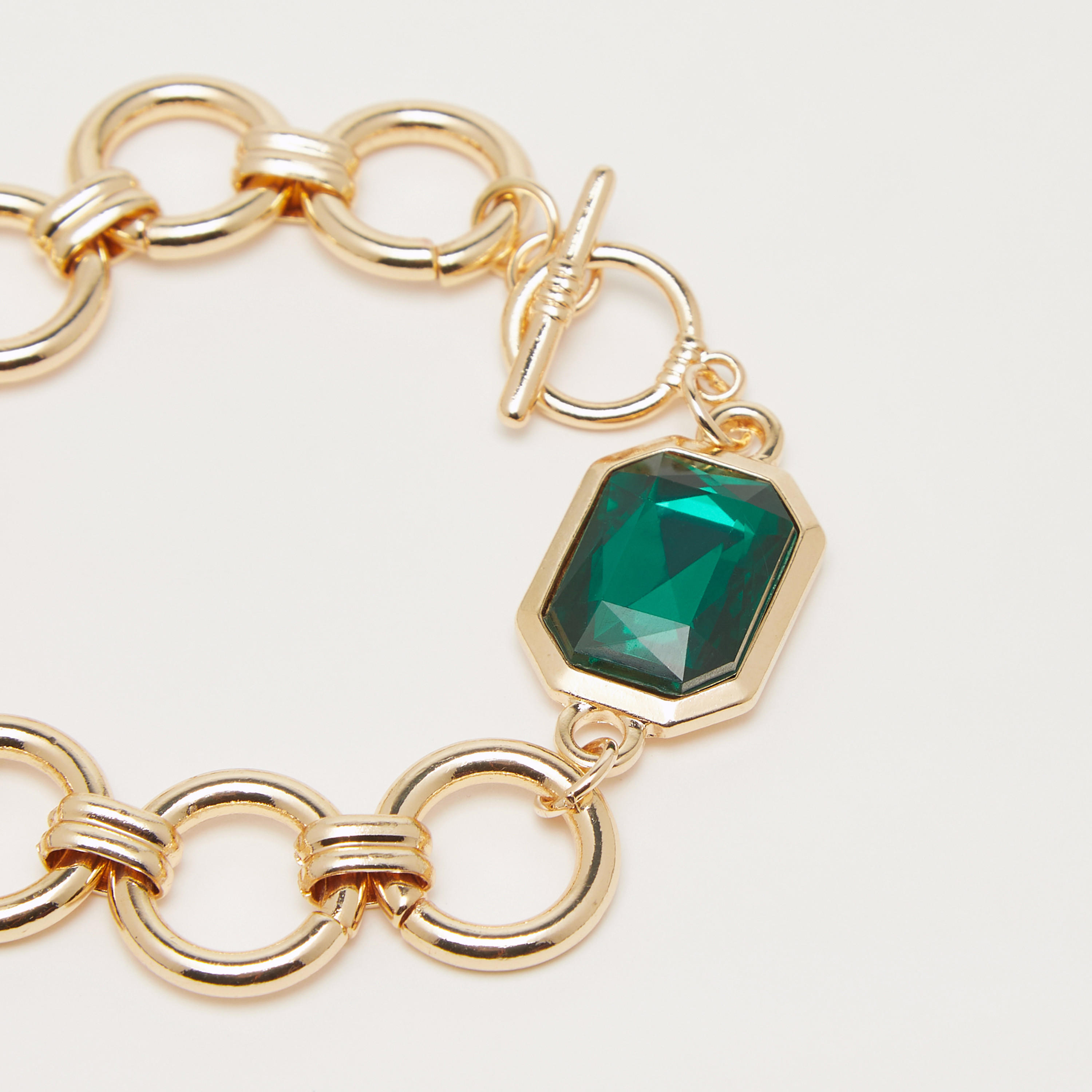 سوار سلسلة ميتاليك مزيّن بالأحجار الكريمة-women-watchesandjewellery-jewellery-banglesandbracelets-image-3
