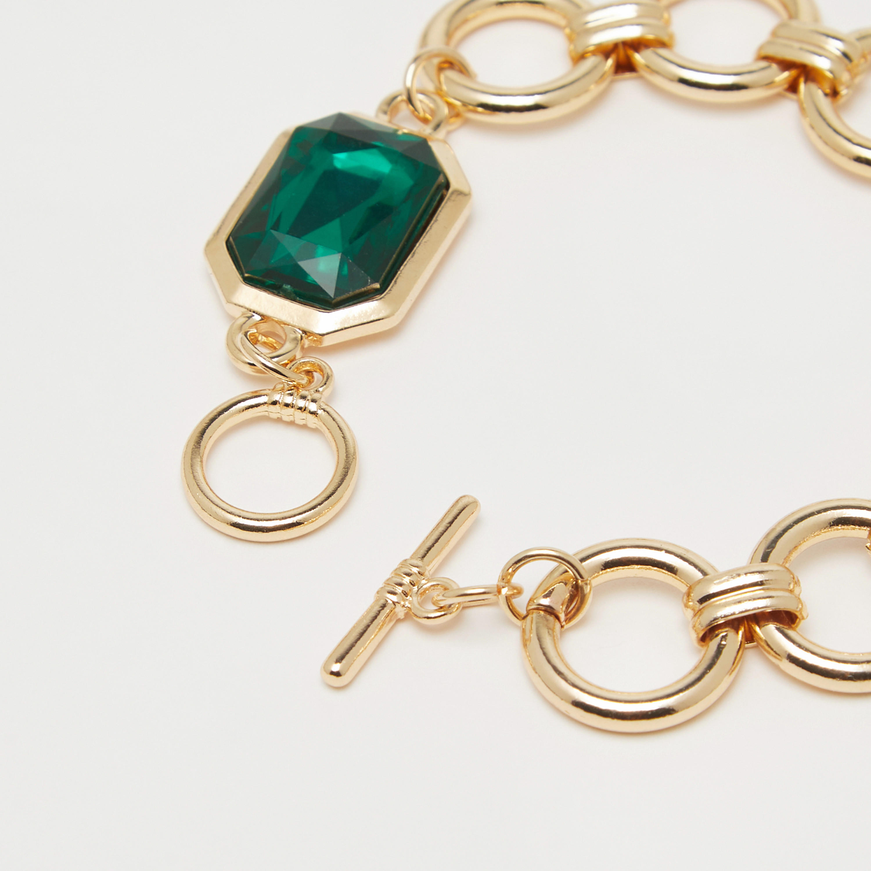 سوار سلسلة ميتاليك مزيّن بالأحجار الكريمة-women-watchesandjewellery-jewellery-banglesandbracelets-image-4