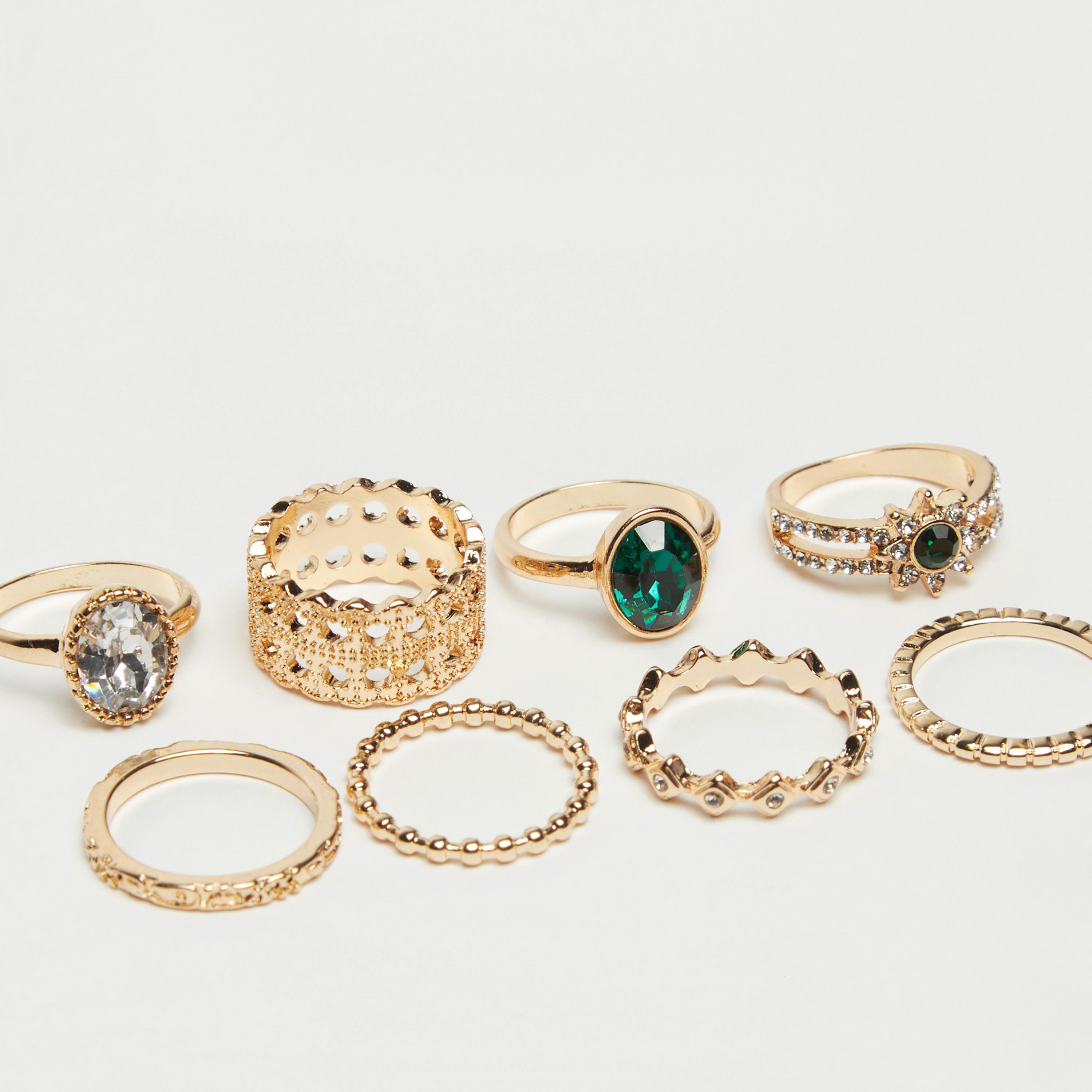 طقم خواتم 8 قطع متنوعة-women-watchesandjewellery-jewellery-rings-image-2