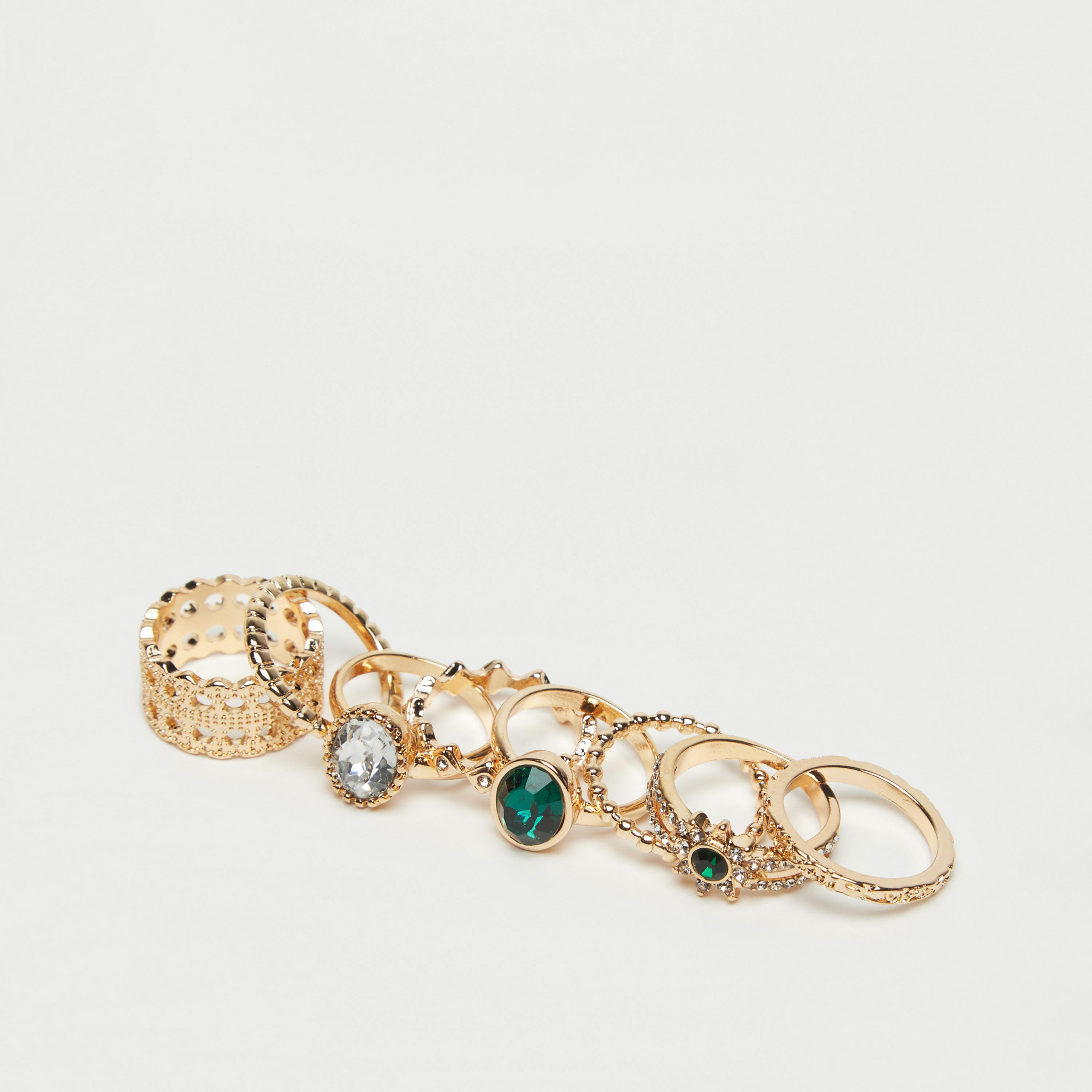 طقم خواتم 8 قطع متنوعة-women-watchesandjewellery-jewellery-rings-image-1