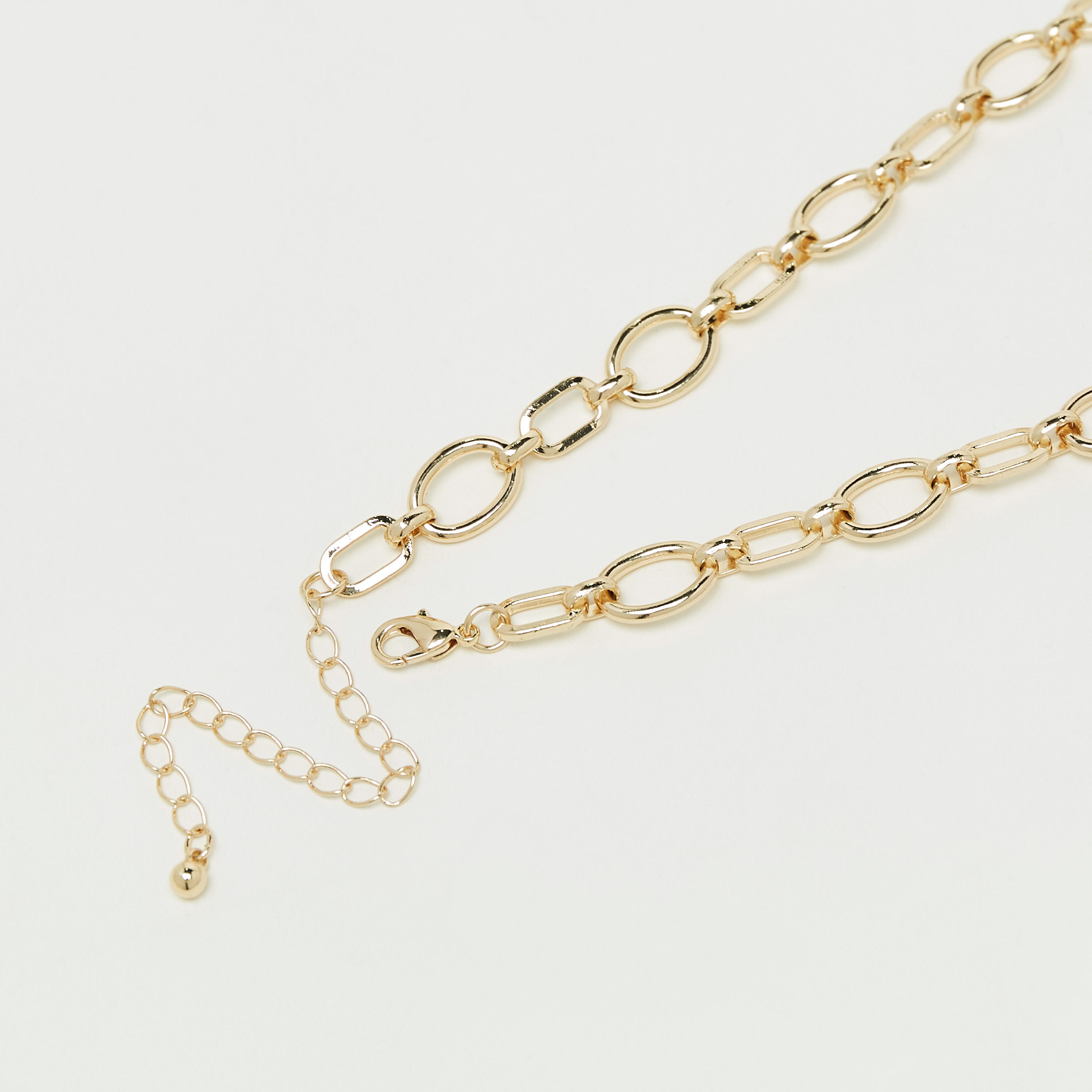 Charm Embellished Chunky Chain Link Necklace with Lobster Clasp Closure-women-watchesandjewellery-jewellery-necklacesandpendants-image-4