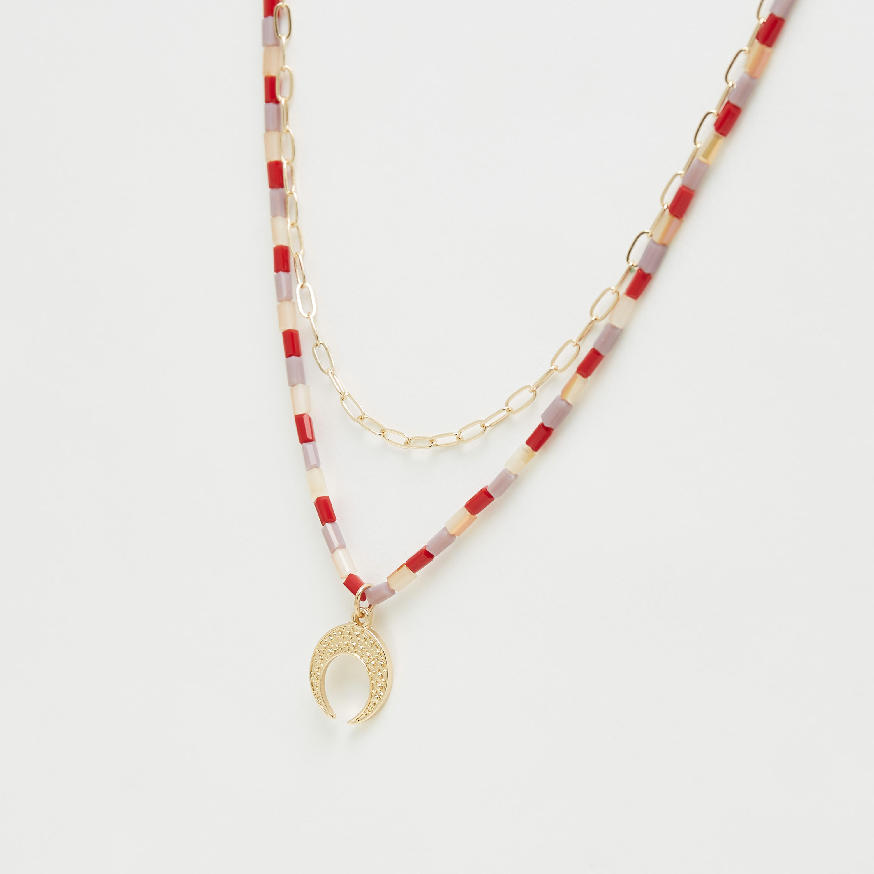عقد متعدد الطبقات مزين بالخرز ومشبك إغلاق-women-watchesandjewellery-jewellery-necklacesandpendants-image-3