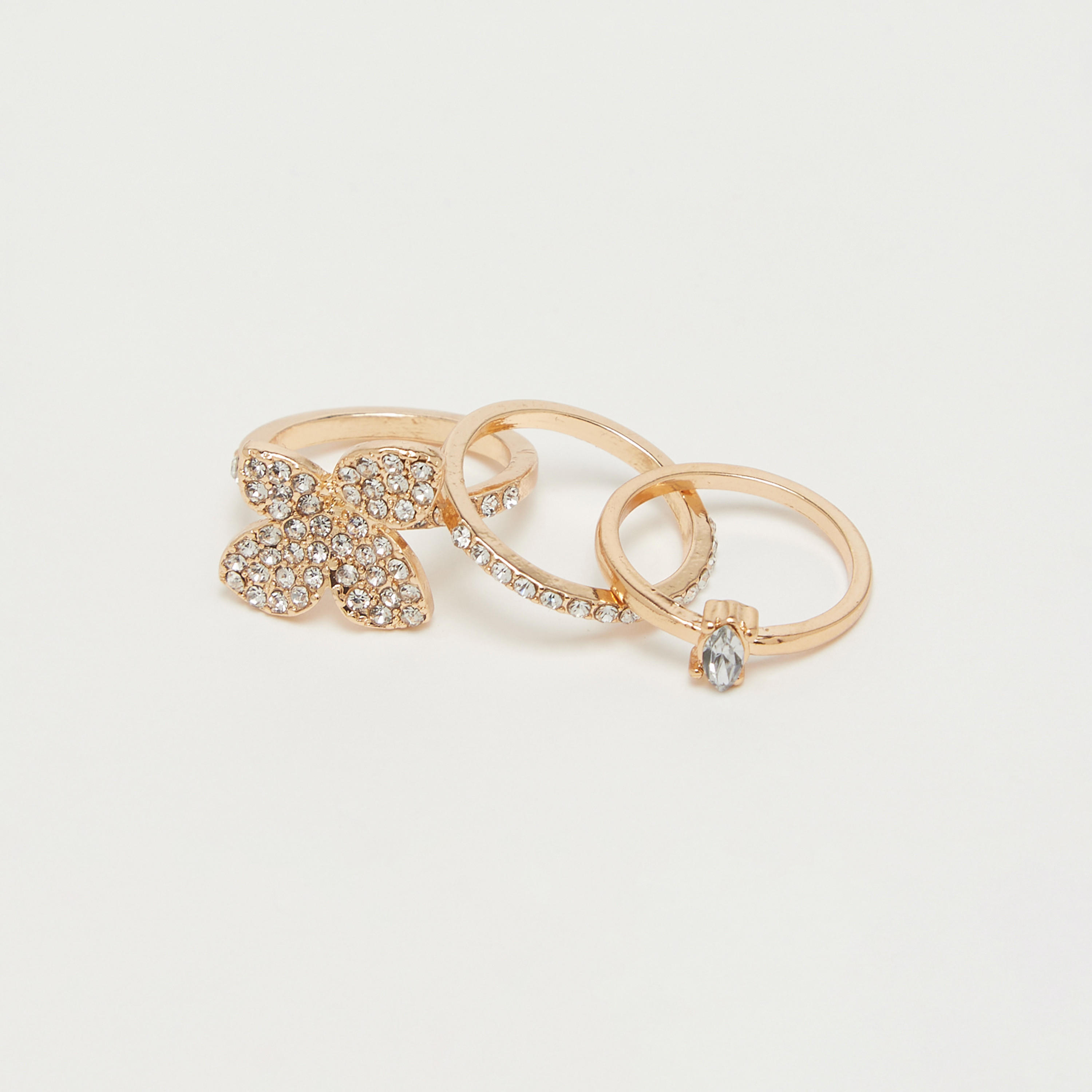 طقم خواتم مزيّنة - 3 قطع-women-watchesandjewellery-jewellery-rings-image-4