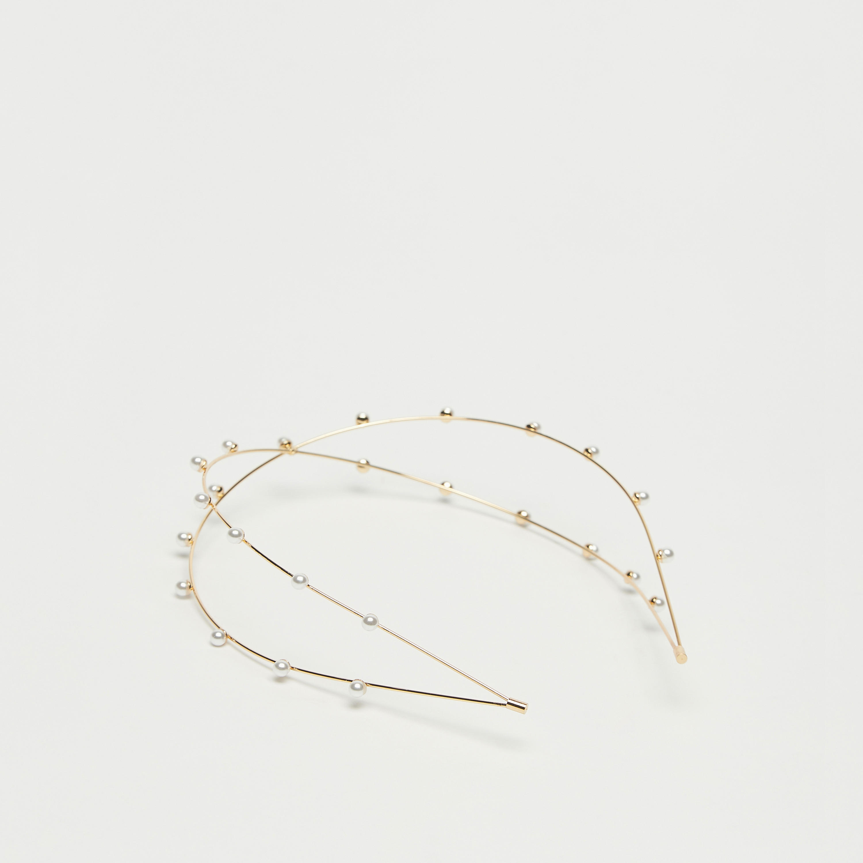 شريطة شعر مزينة باللؤلؤ بتصميم متقاطع-women-hairaccessories-image-3
