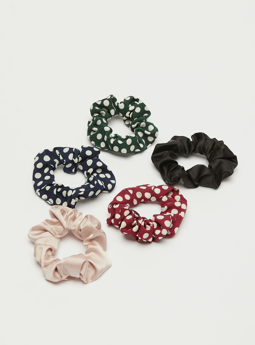 سكرانشي شعر من جلوو - طقم 5 قطع متنوّعة-women-hairaccessories-image-2