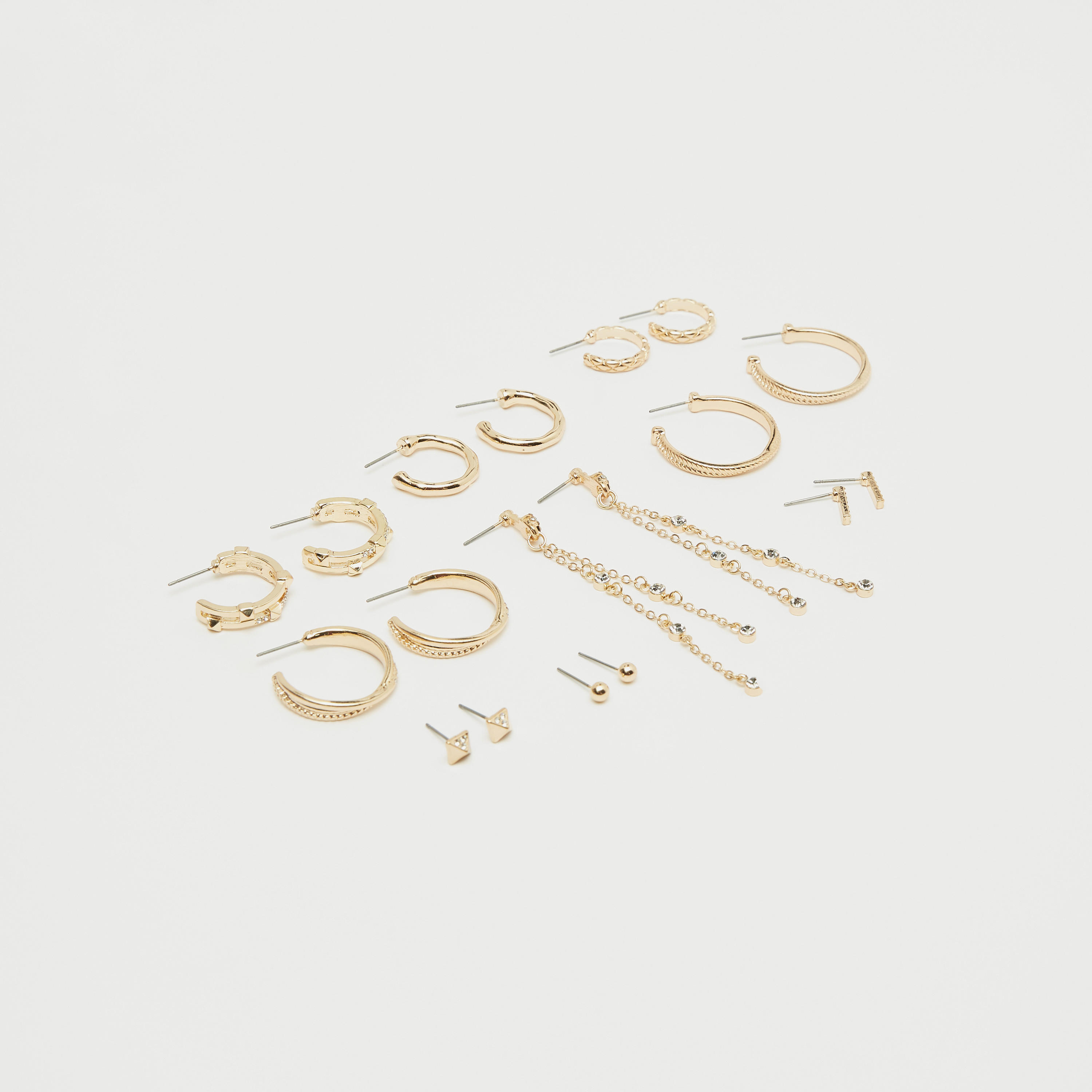 أقراط بمكبس إغلاق من جلوو - طقم 9 أزواج-women-watchesandjewellery-jewellery-earrings-image-1
