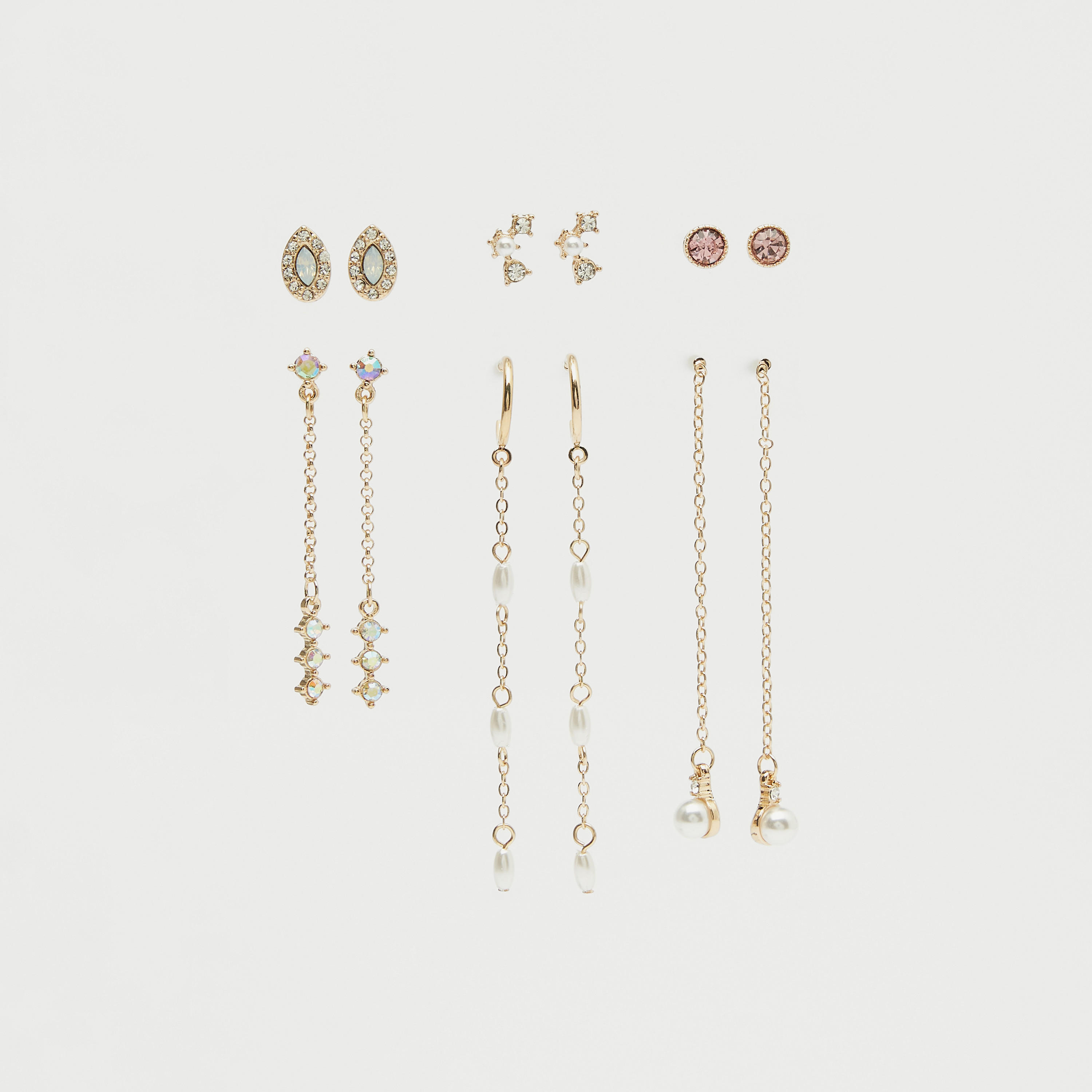 أقراط بمكبس إغلاق من جلوو - طقم 6 أزواج-women-watchesandjewellery-jewellery-earrings-image-1