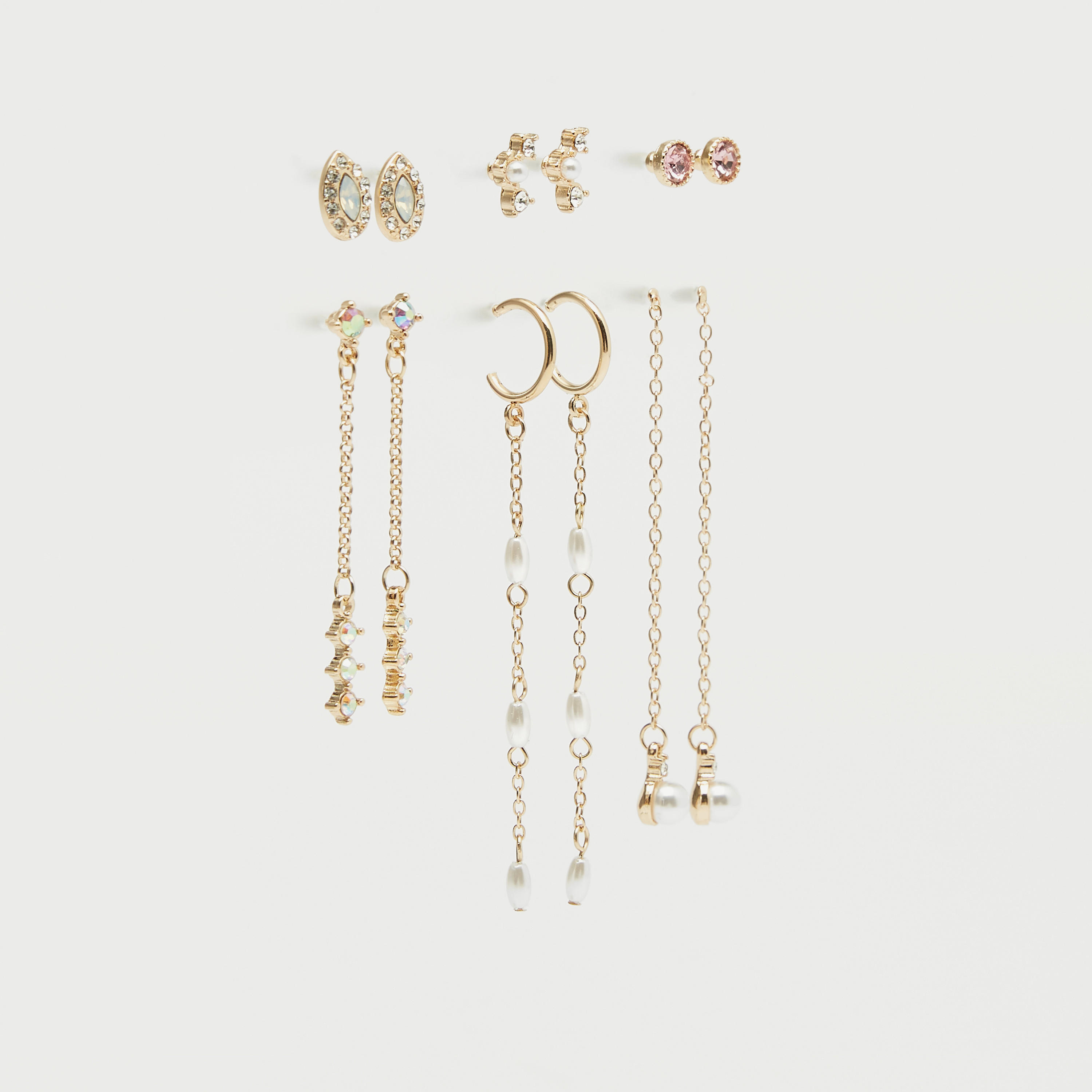 أقراط بمكبس إغلاق من جلوو - طقم 6 أزواج-women-watchesandjewellery-jewellery-earrings-image-2