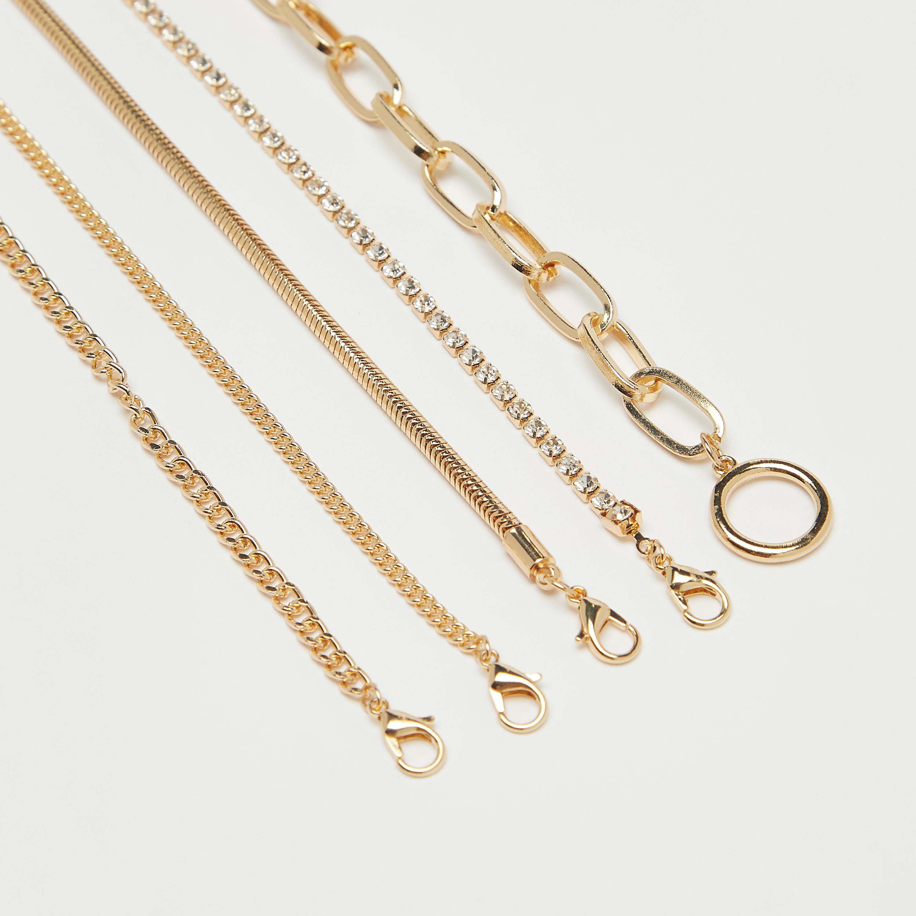 سوار بسلسلة من جلو - 5 قطع-women-watchesandjewellery-jewellery-banglesandbracelets-image-4